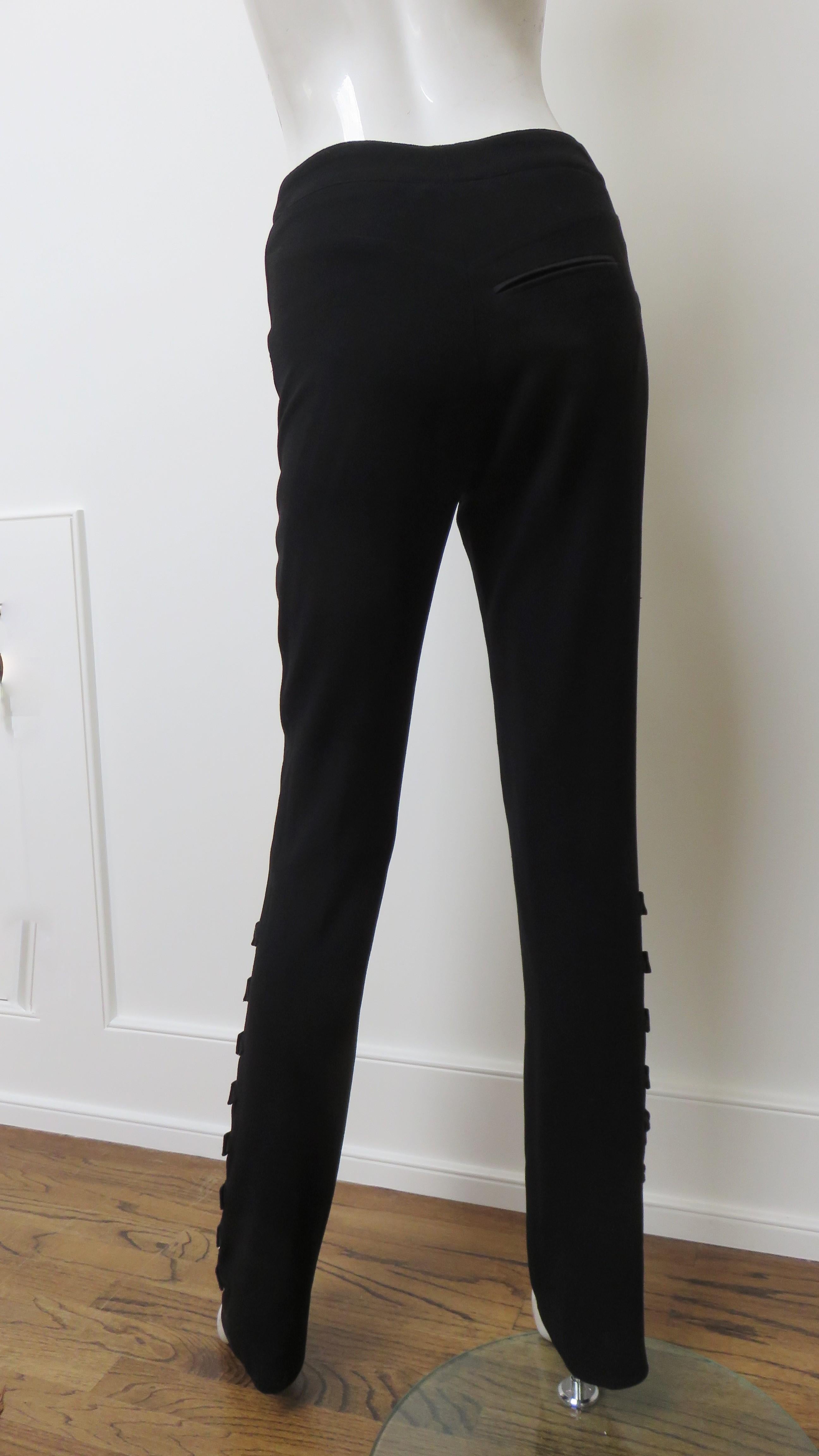 Christian Dior by John Galliano Iconic Buckle Leg Pants For Sale 6