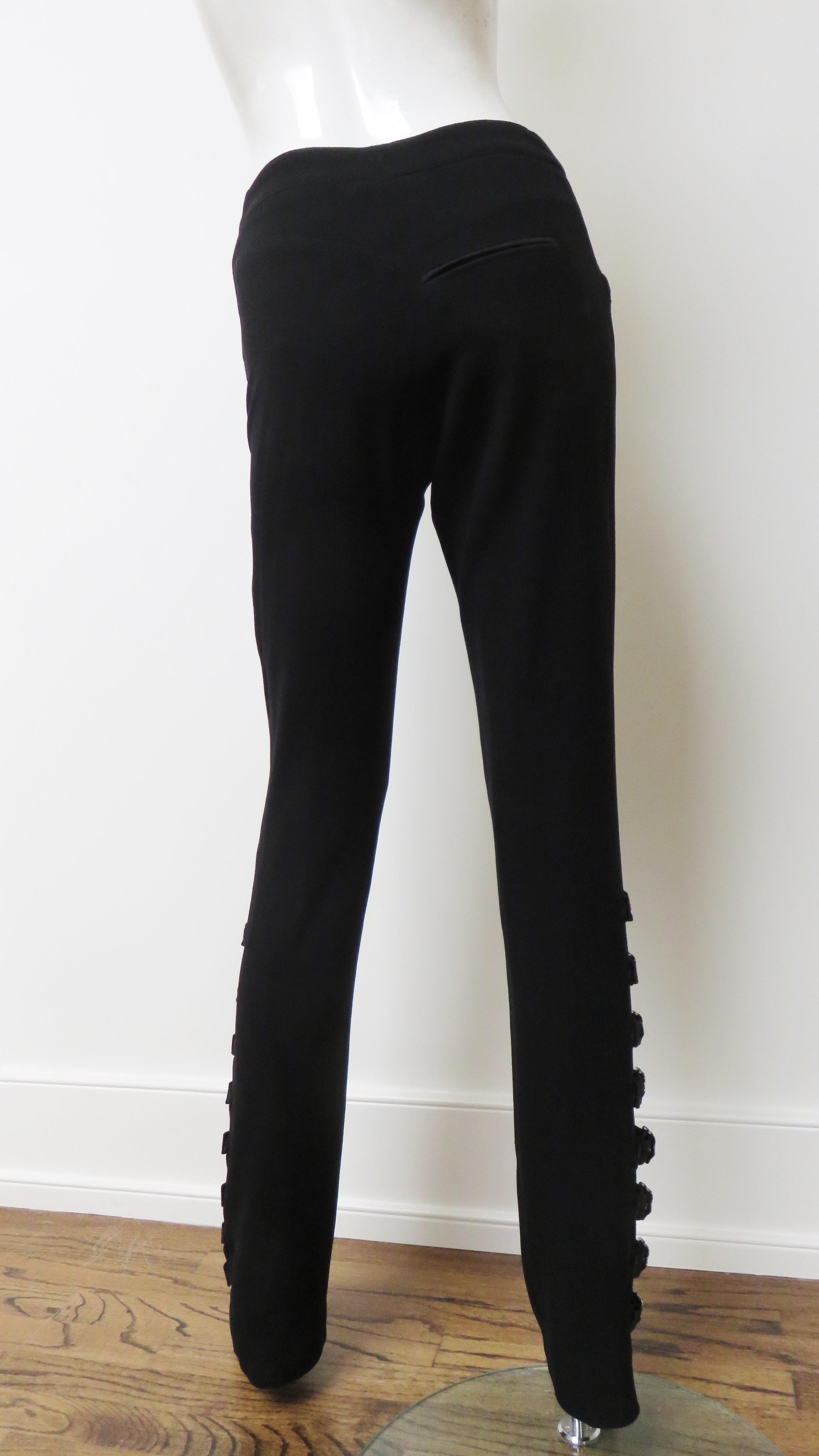 Christian Dior by John Galliano Buckle Leg Pants For Sale 8