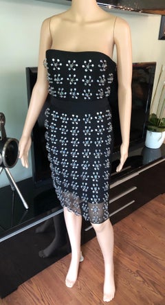 Christian Dior by John Galliano c. 2003 Embellished Black Dress