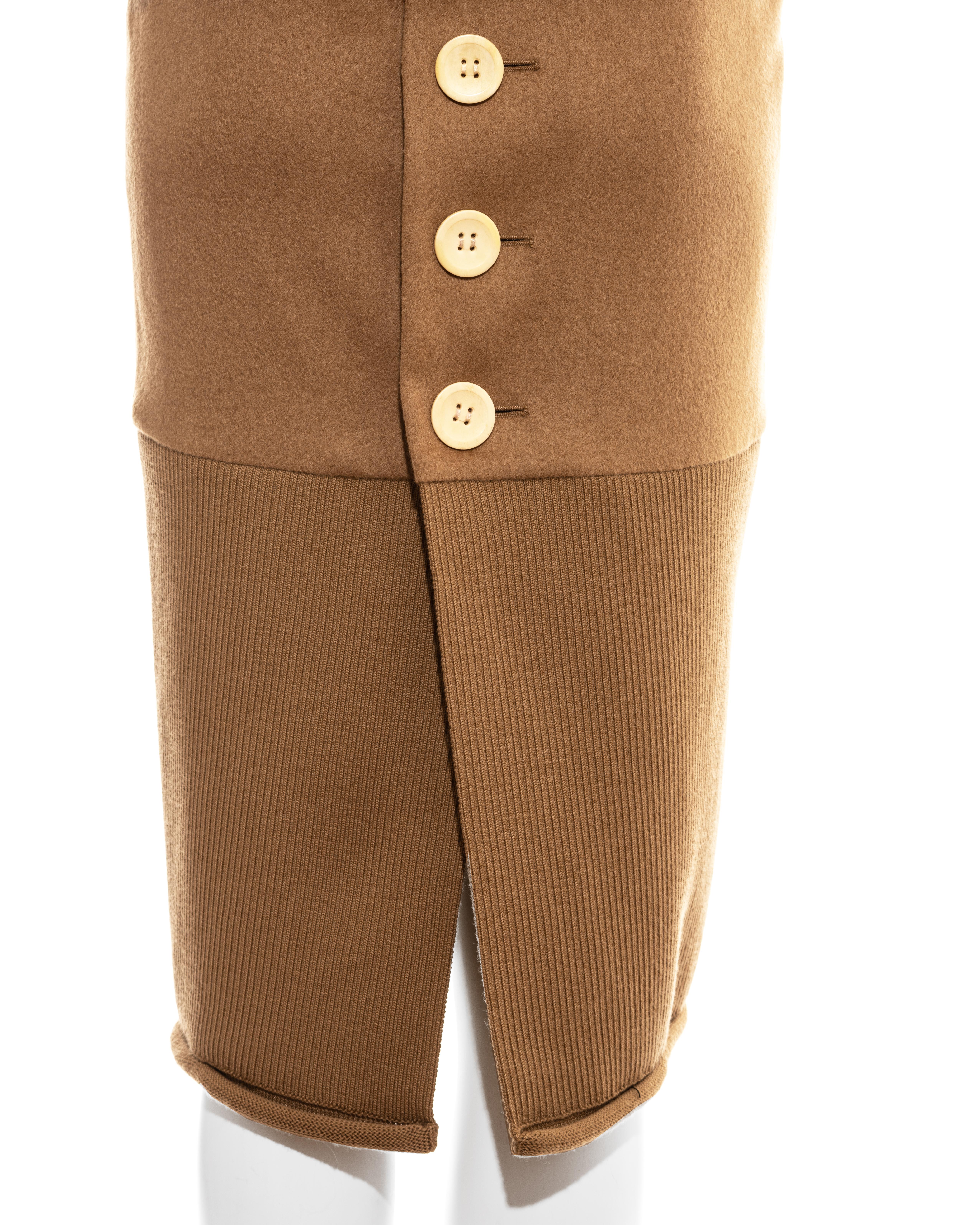 Christian Dior by John Galliano camel wool skirt suit, fw 1999 For Sale 2