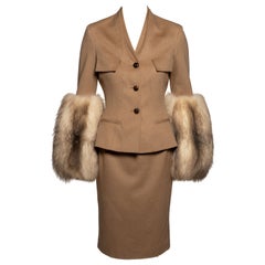 Christian Dior by John Galliano Camelhair Suit with Fox Fur Cuffs, FW 2007