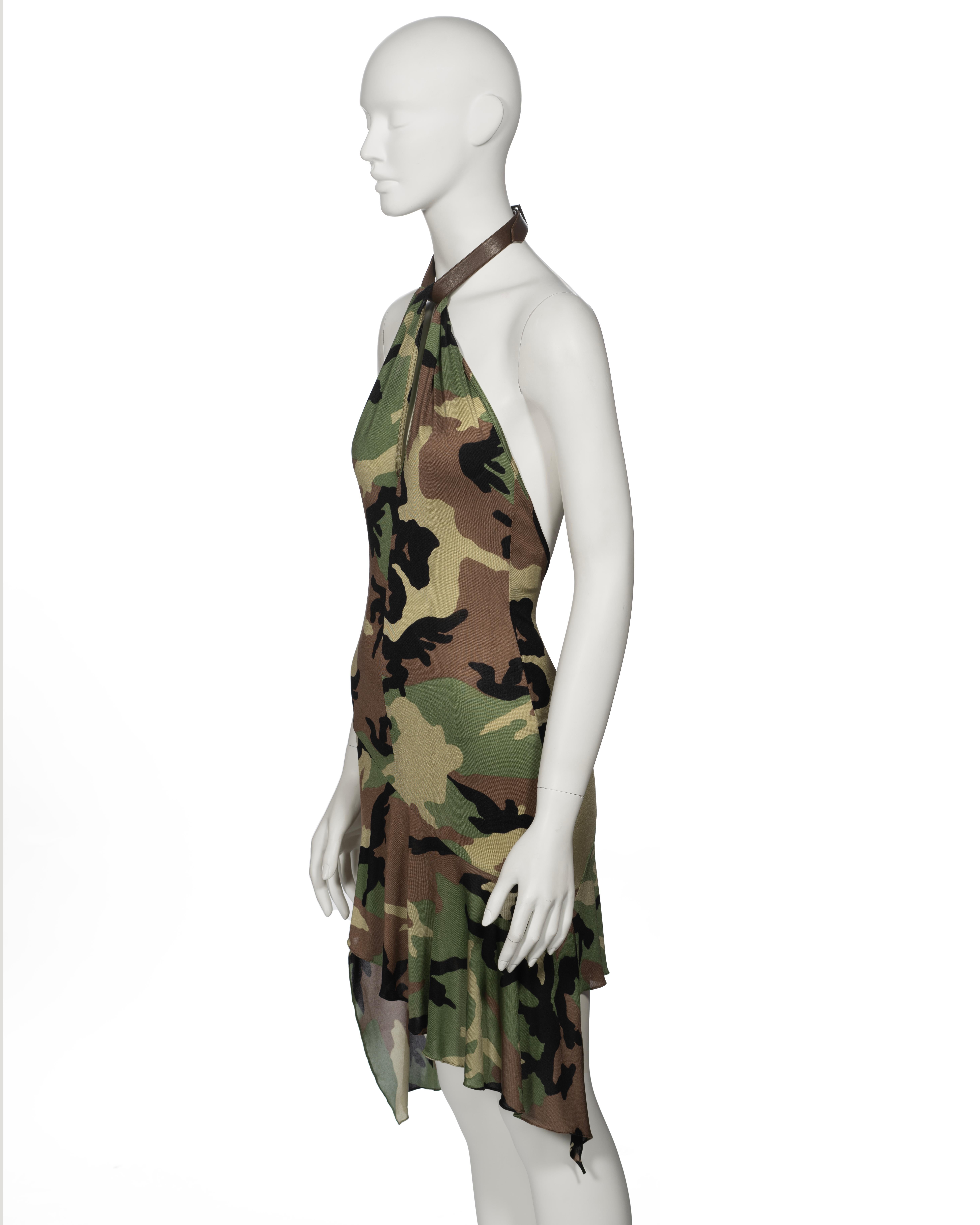 Christian Dior by John Galliano Cameo Print Silk Jersey Halter Dress, ss 2001 For Sale 6