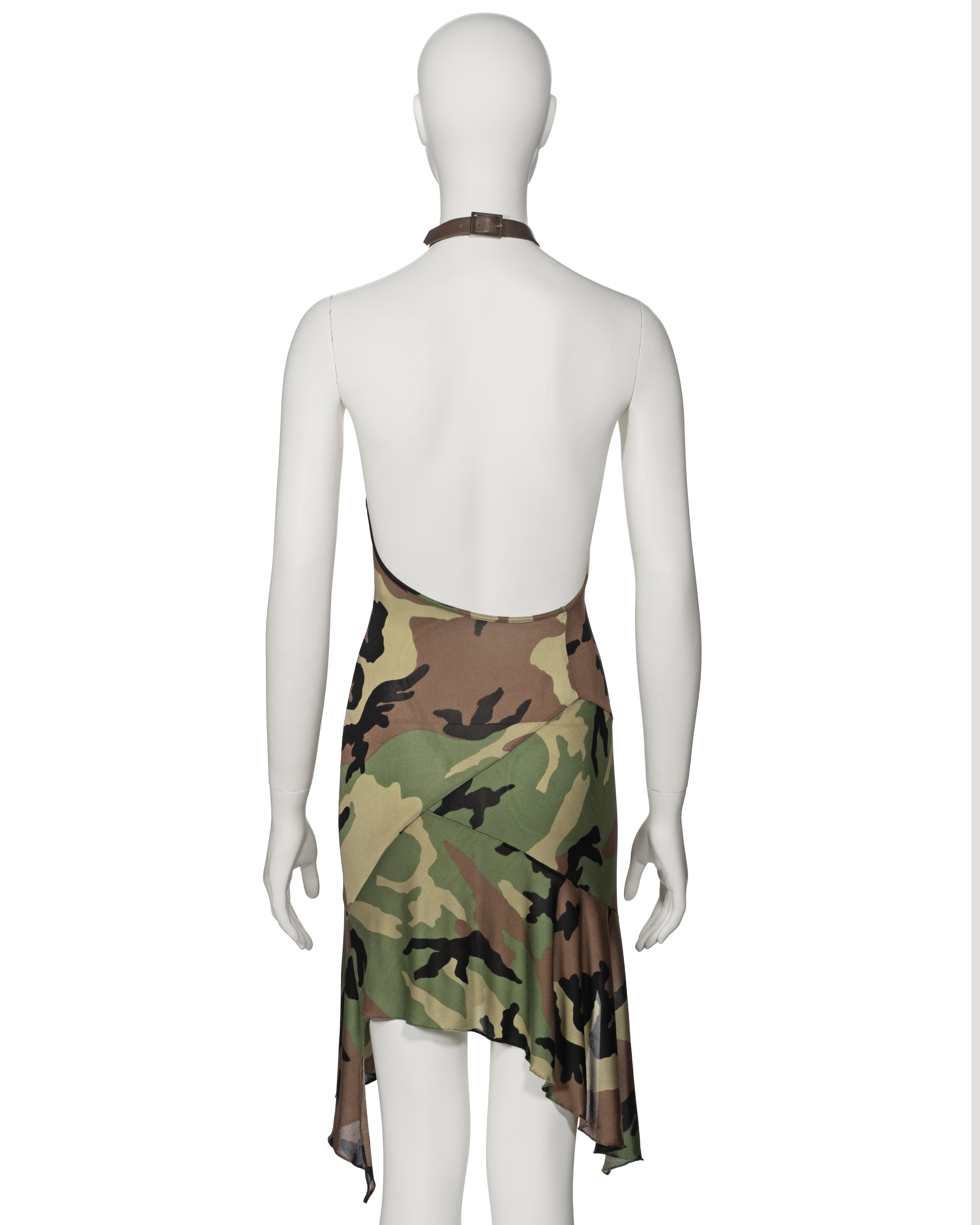 Christian Dior by John Galliano Cameo Print Silk Jersey Halter Dress, ss 2001 For Sale 4
