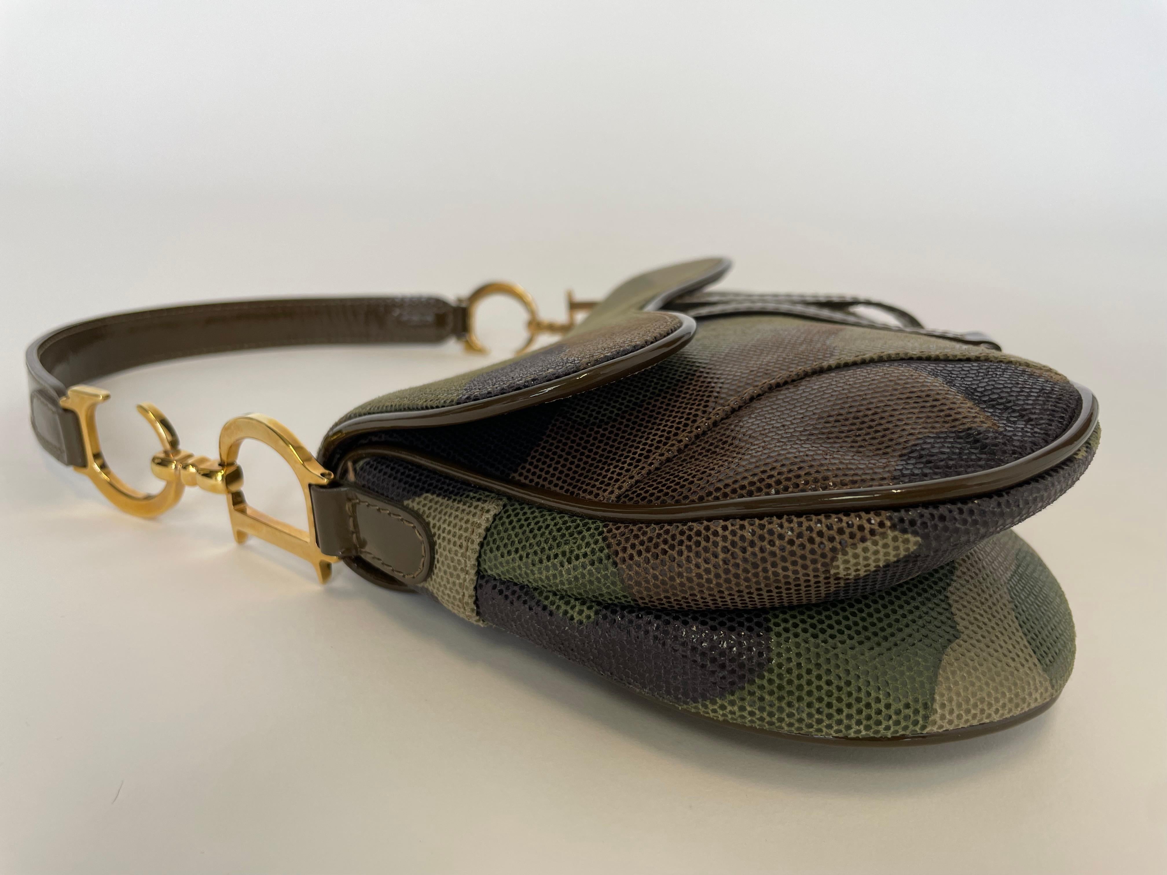 Rare Christian Dior By John Galliano Camouflage Saddle Bag, Spring-Summer 2001 6