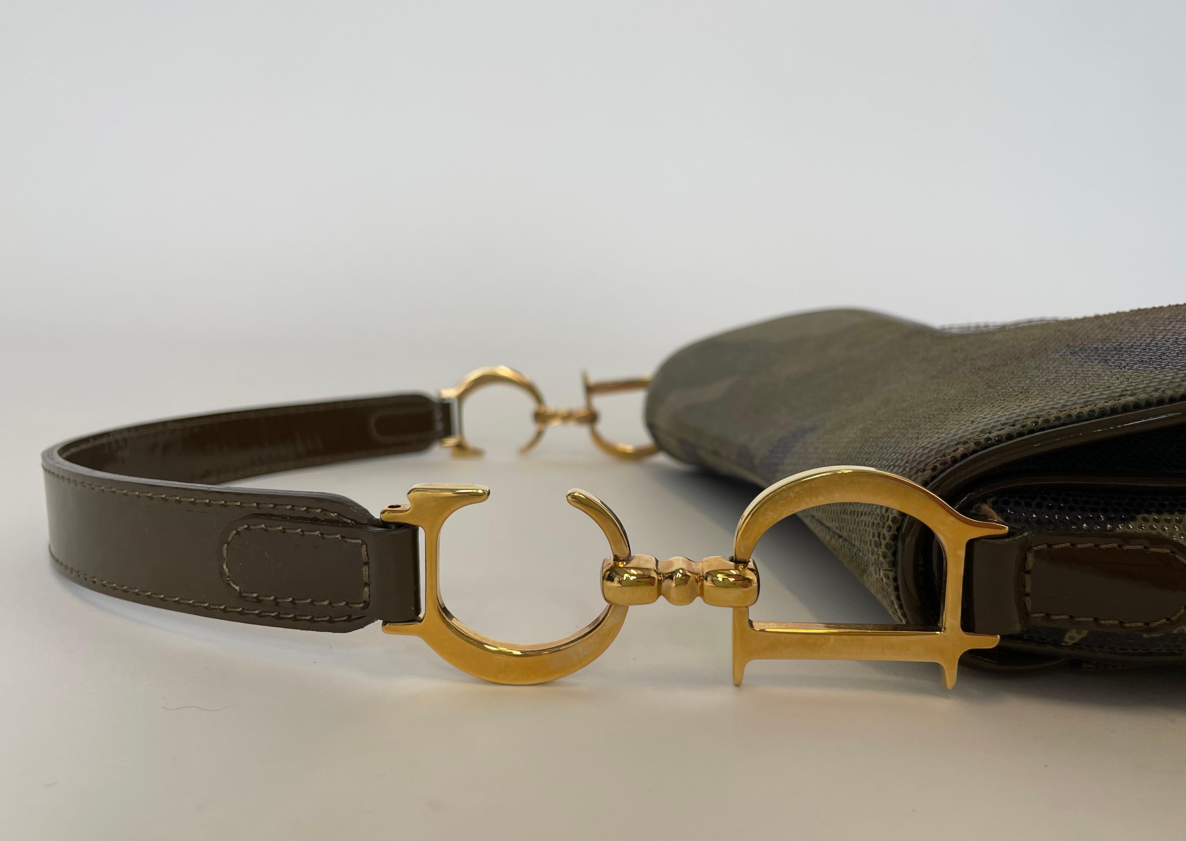 Rare Christian Dior By John Galliano Camouflage Saddle Bag, Spring-Summer 2001 7