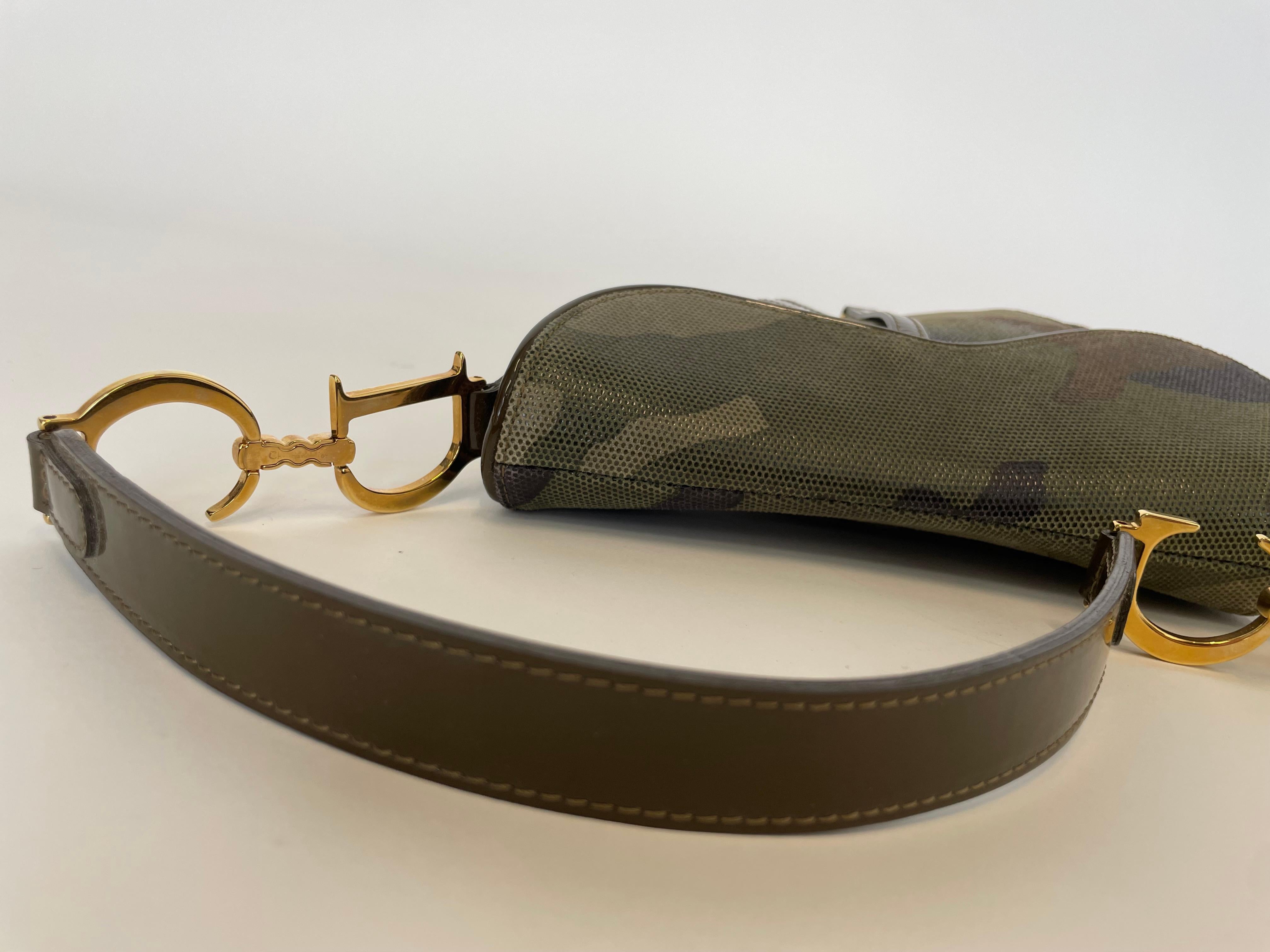 Rare Christian Dior By John Galliano Camouflage Saddle Bag, Spring-Summer 2001 8