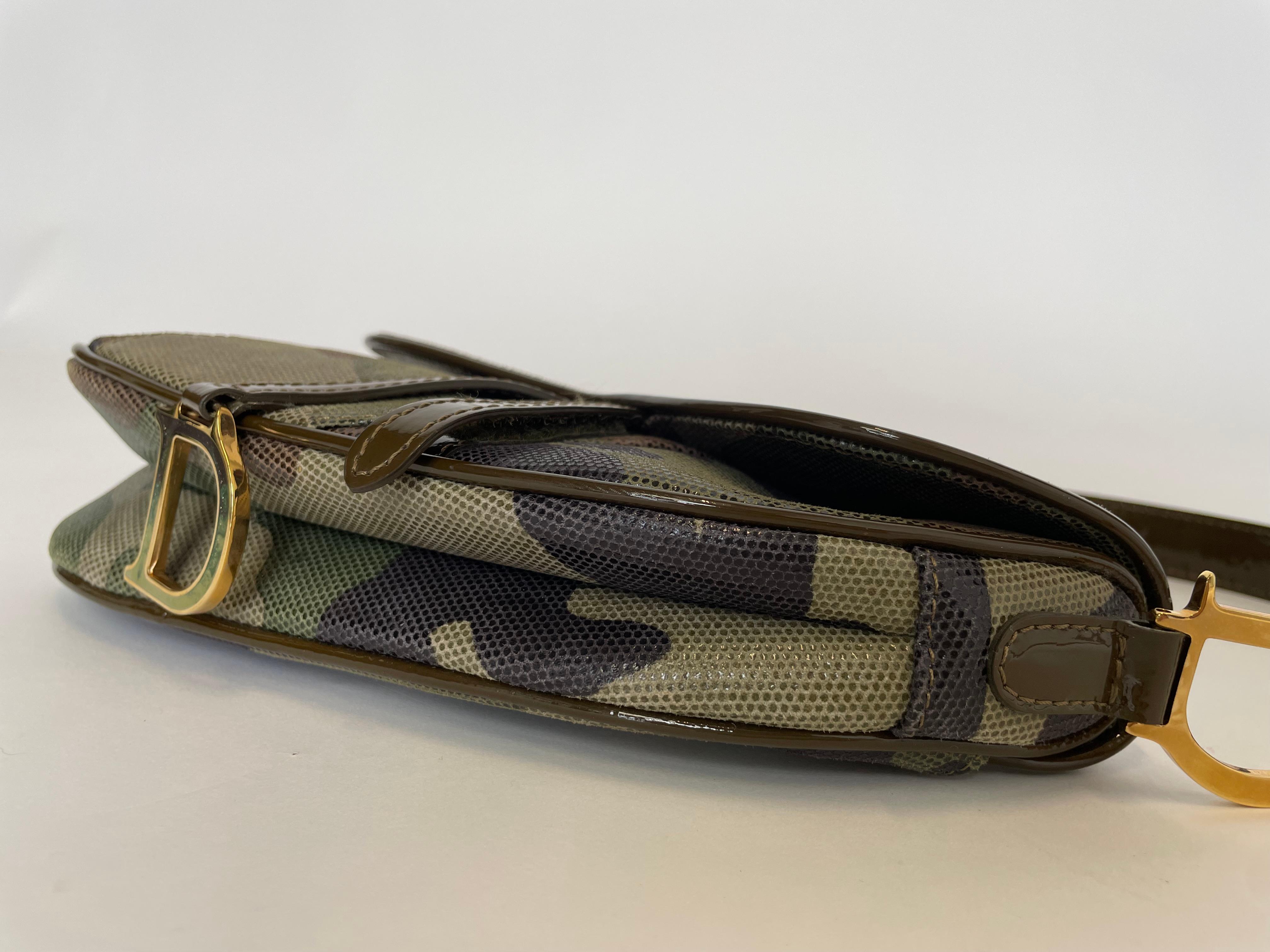 Rare Christian Dior By John Galliano Camouflage Saddle Bag, Spring-Summer 2001 10
