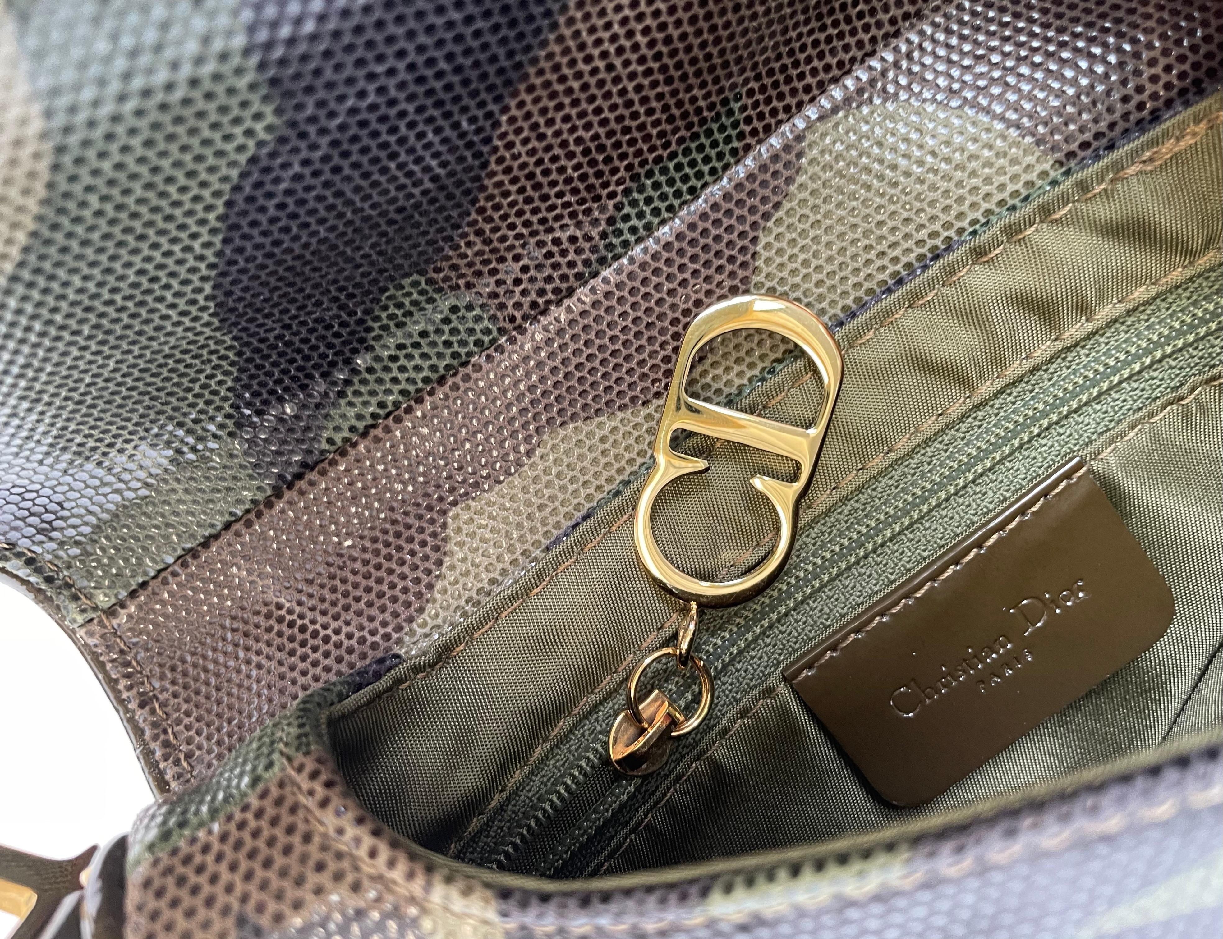 Rare Christian Dior By John Galliano Camouflage Saddle Bag, Spring-Summer 2001 13