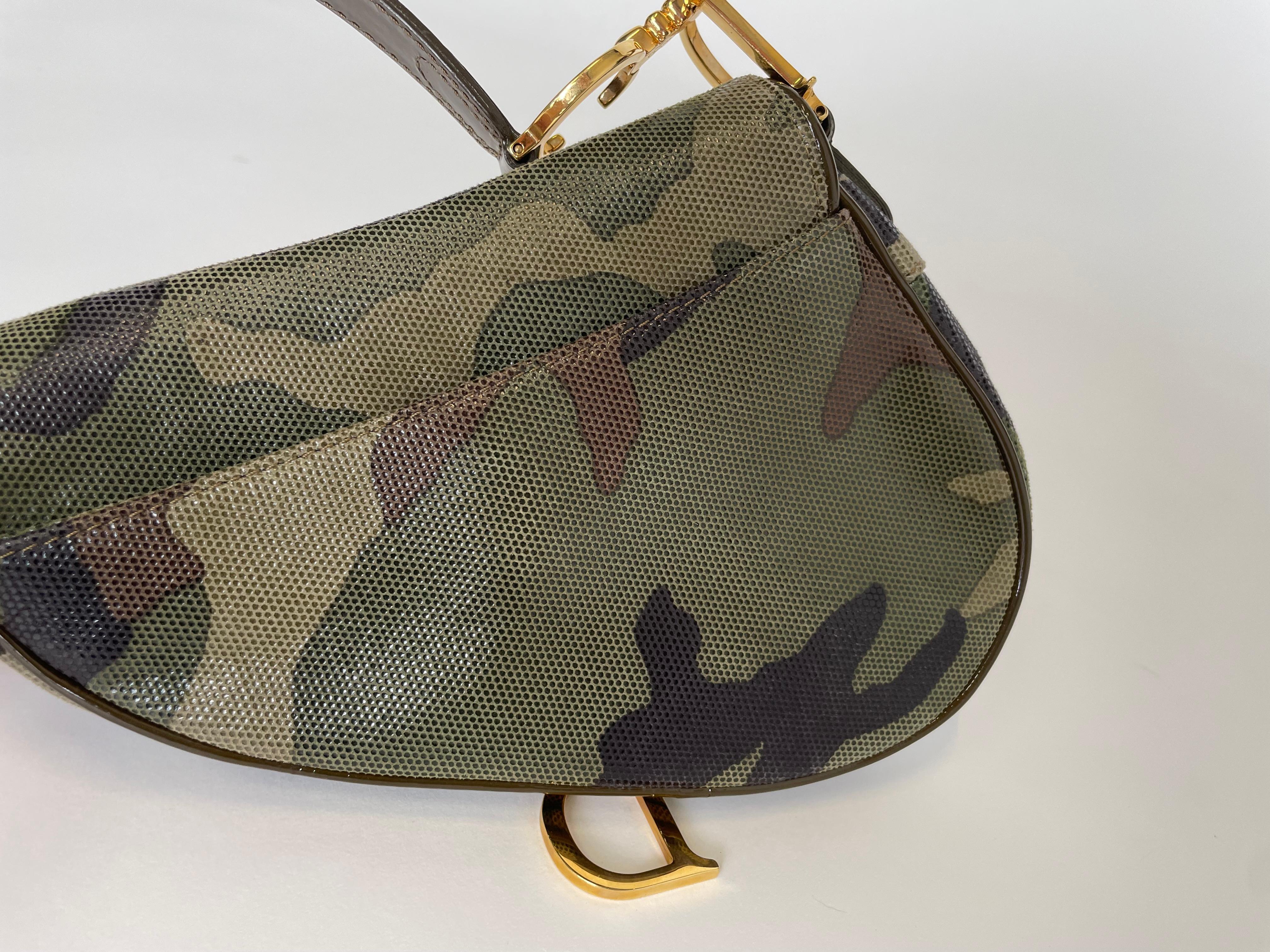 Rare Christian Dior By John Galliano Camouflage Saddle Bag, Spring-Summer 2001 15