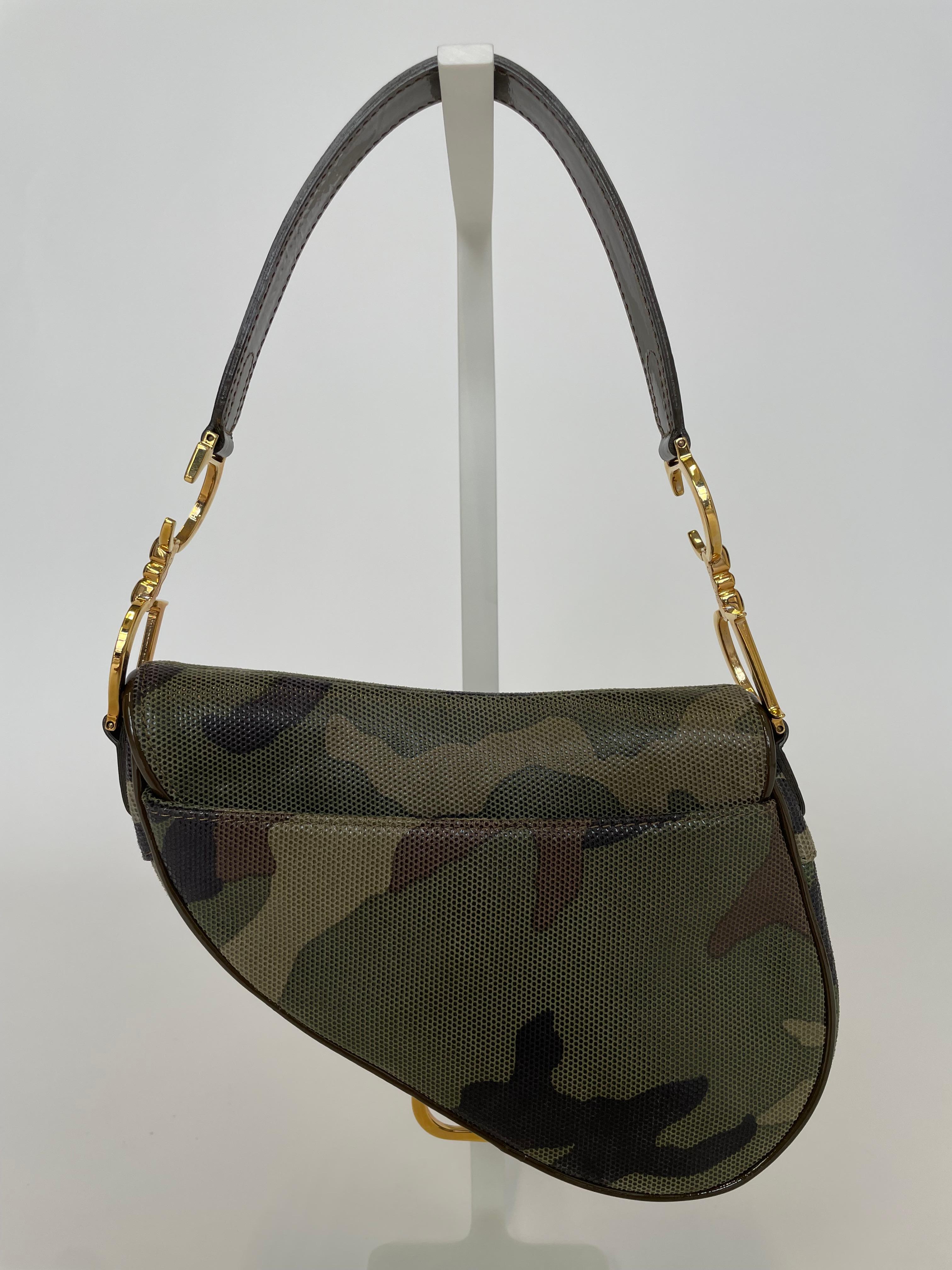 Rare Christian Dior By John Galliano Camouflage Saddle Bag, Spring-Summer 2001 1