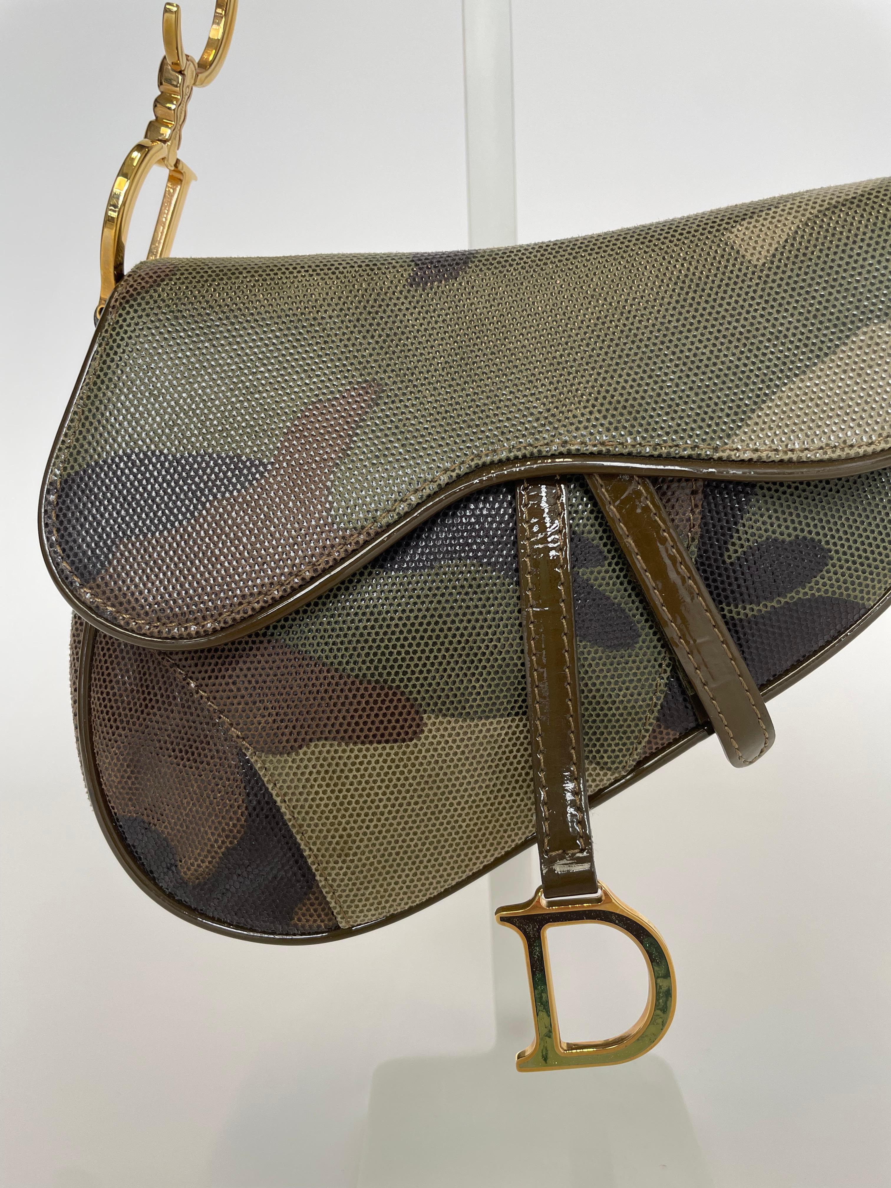 Rare Christian Dior By John Galliano Camouflage Saddle Bag, Spring-Summer 2001 4
