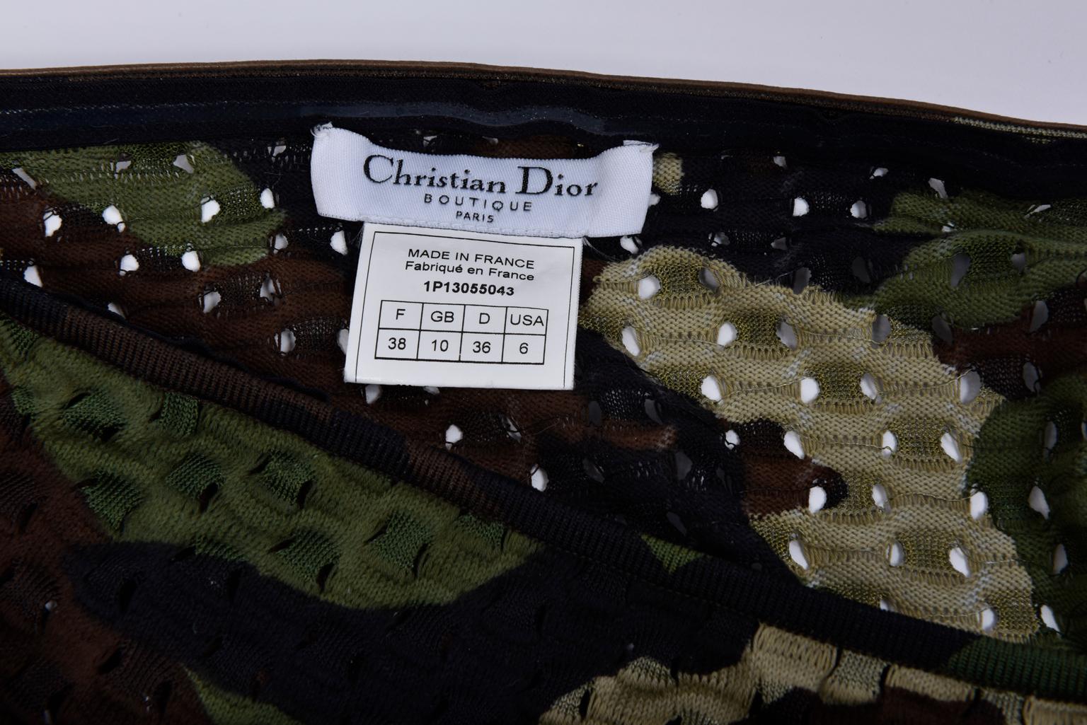 Christian Dior By John Galliano Camouflage Print Bustier Top, Spring-Summer 2001 11