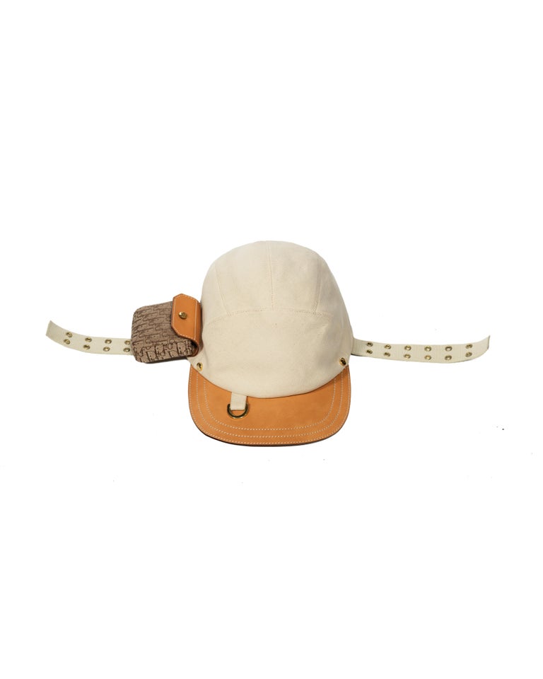 Authentic Dior Galliano 02 SS Street-Chic Pouch Hat Christian Dior Dior Galliano Spring 2002 Street Chic cap  main image 4