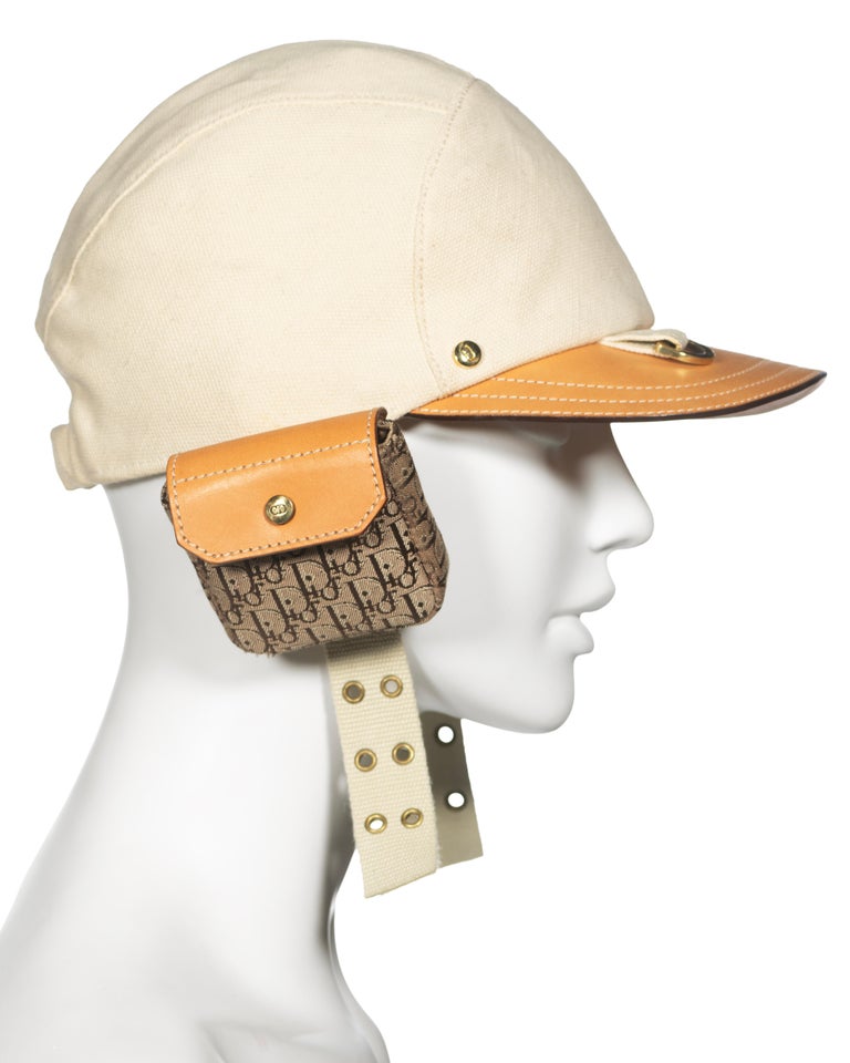 Dior Woven Tan Hat Christian Dior Brown Paper Embroidered D-Bobby Hat Dior | TLC US main image 3