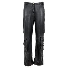 Pantaloni in pelle cargo John Galliano for Christian Dior
