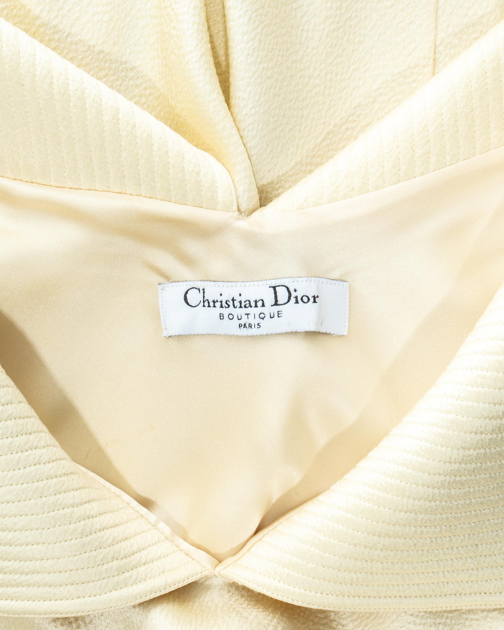 Christian Dior by John Galliano champagne silk evening dress, fw 1999 In Good Condition In London, GB