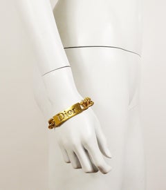 Christian Dior by John Galliano Chunky ID Tag Curb Bracelet