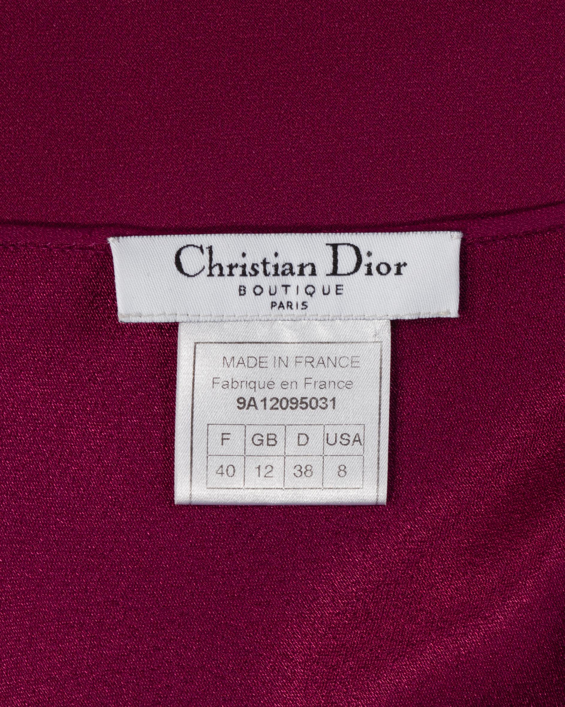 Christian Dior by John Galliano Claret Evening Dress and Tunic Ensemble, fw 1999 For Sale 6
