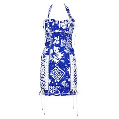 Christian Dior by John Galliano Corset Lace "Dior Surf Chick" Mini Dress
