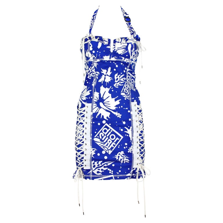 dior blue white dress Palma Mini Dress main image 0