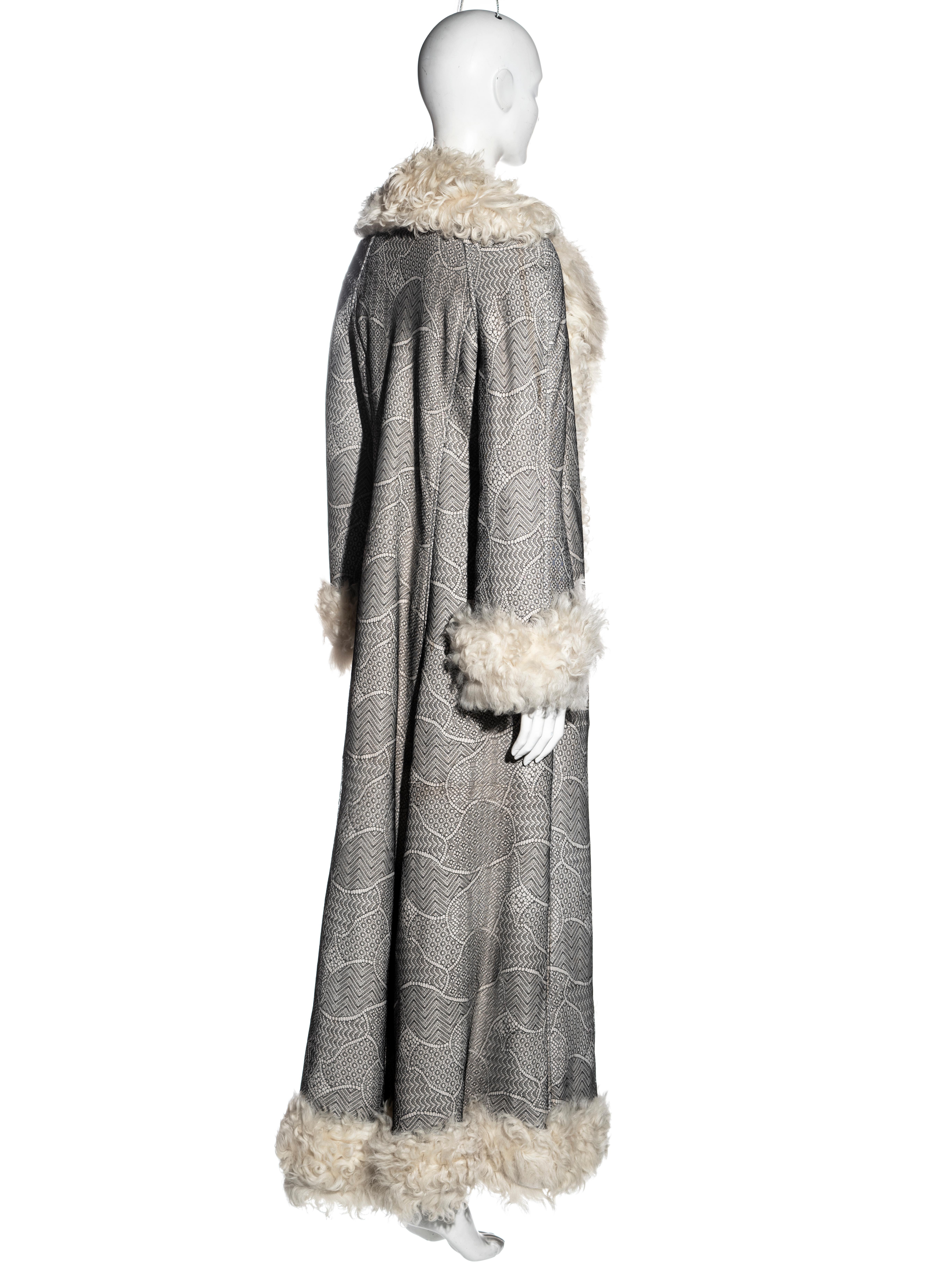 Christian Dior by John Galliano cream Persian lamb and lace coat, fw 2001 2