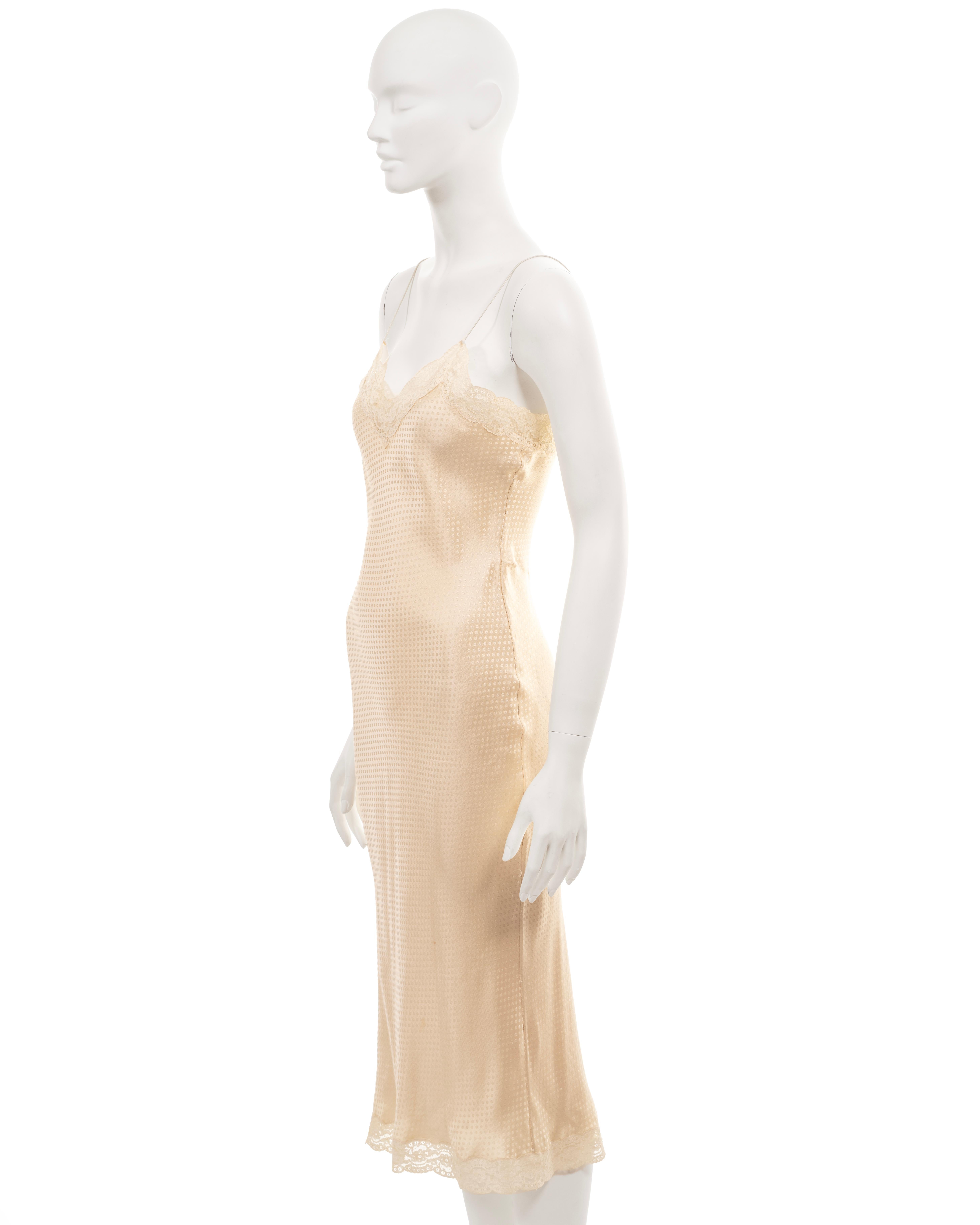 Christian Dior by John Galliano cream silk damask slip dress, ss 2005 7