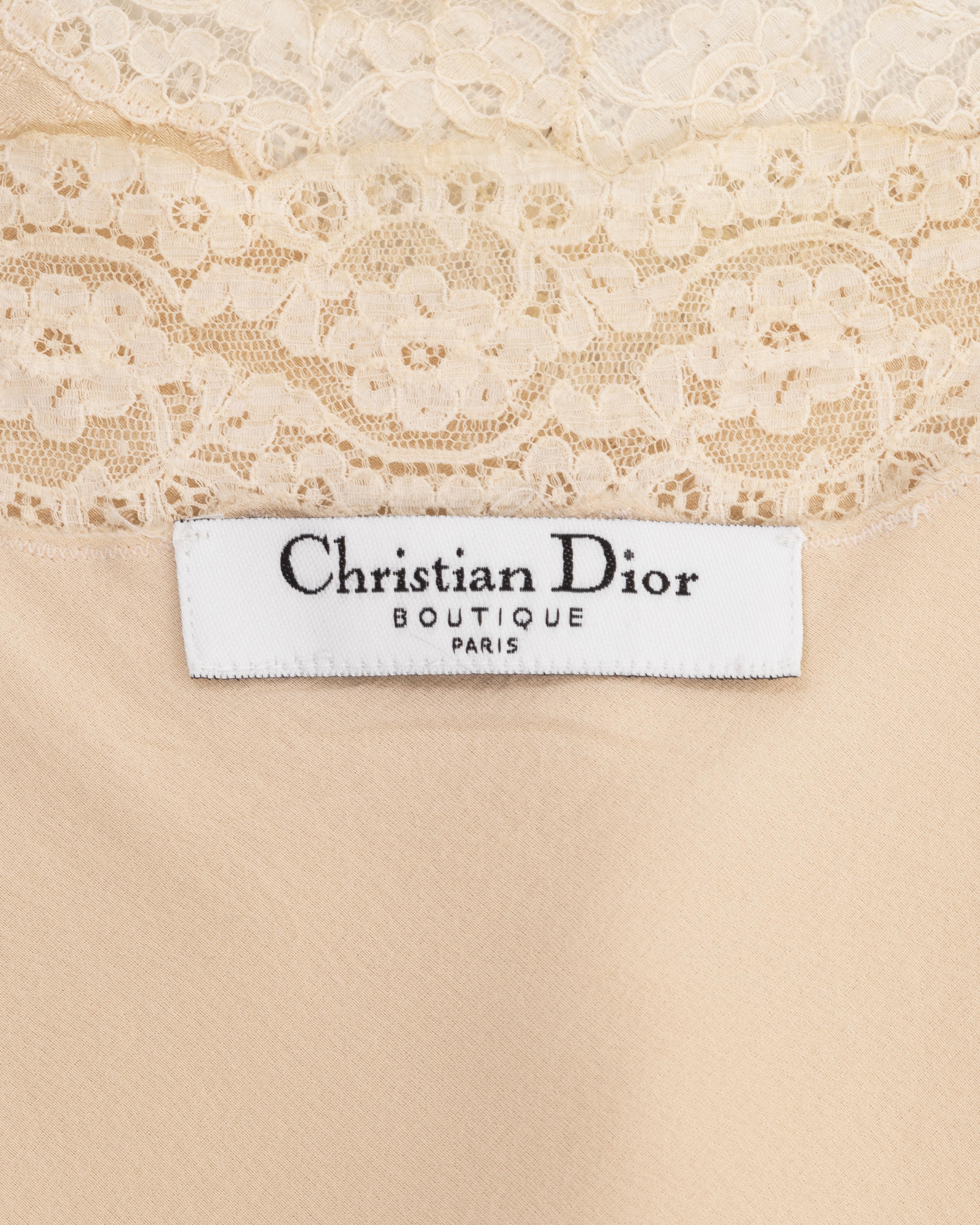 Christian Dior by John Galliano cream silk damask slip dress, ss 2005 8