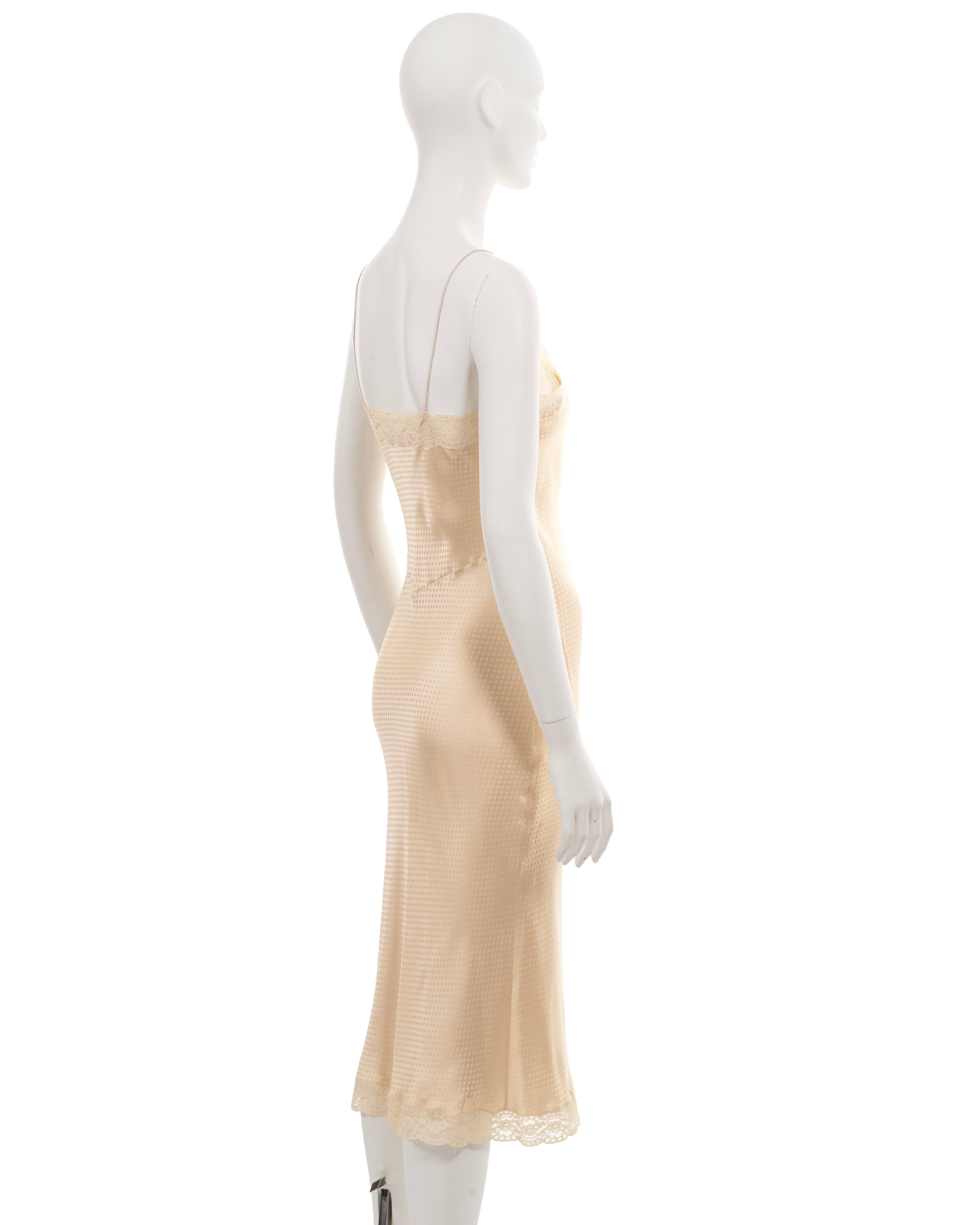 Christian Dior by John Galliano cream silk damask slip dress, ss 2005 3