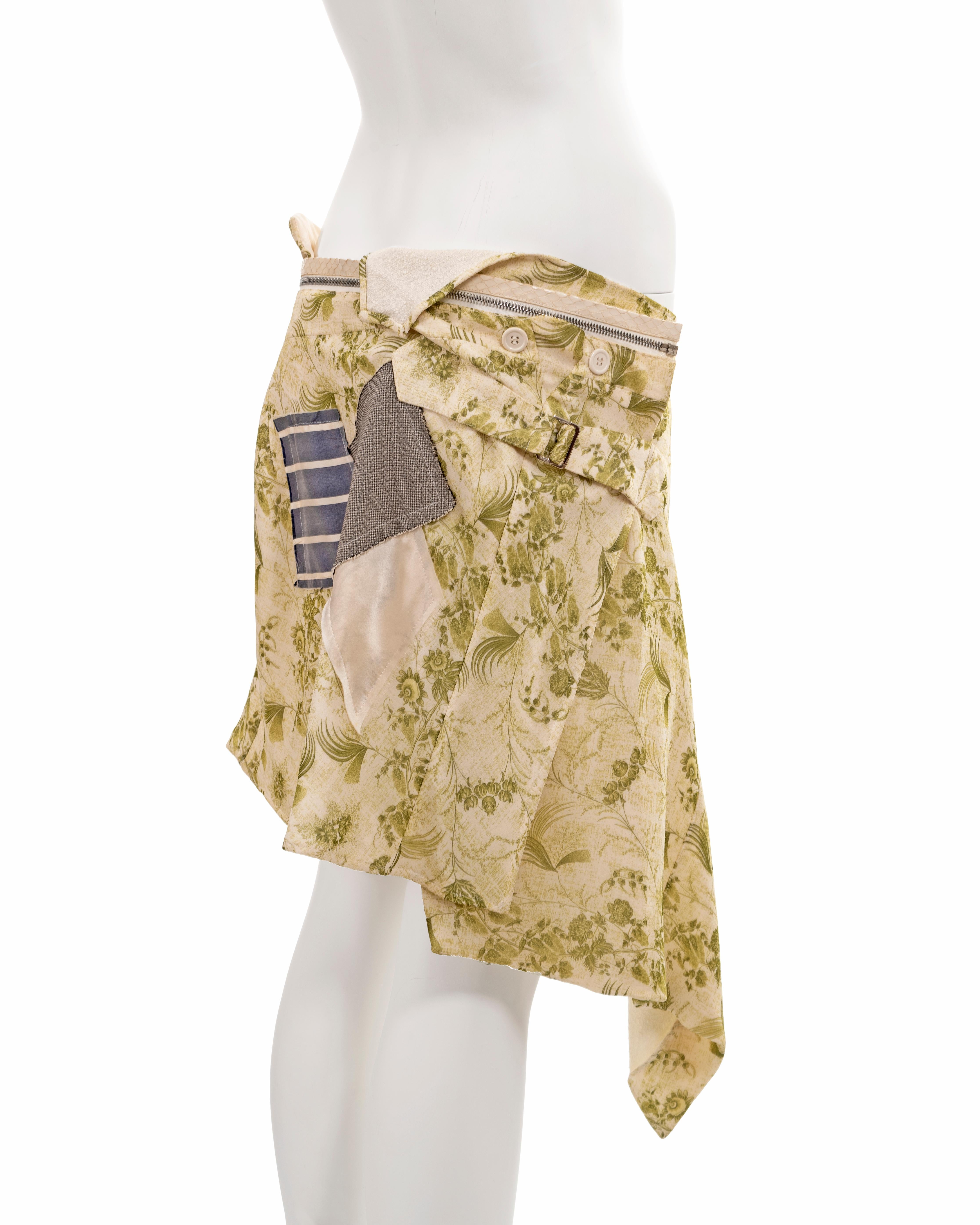 Christian Dior by John Galliano deconstructed floral silk wrap skirt, ss 2001 For Sale 6