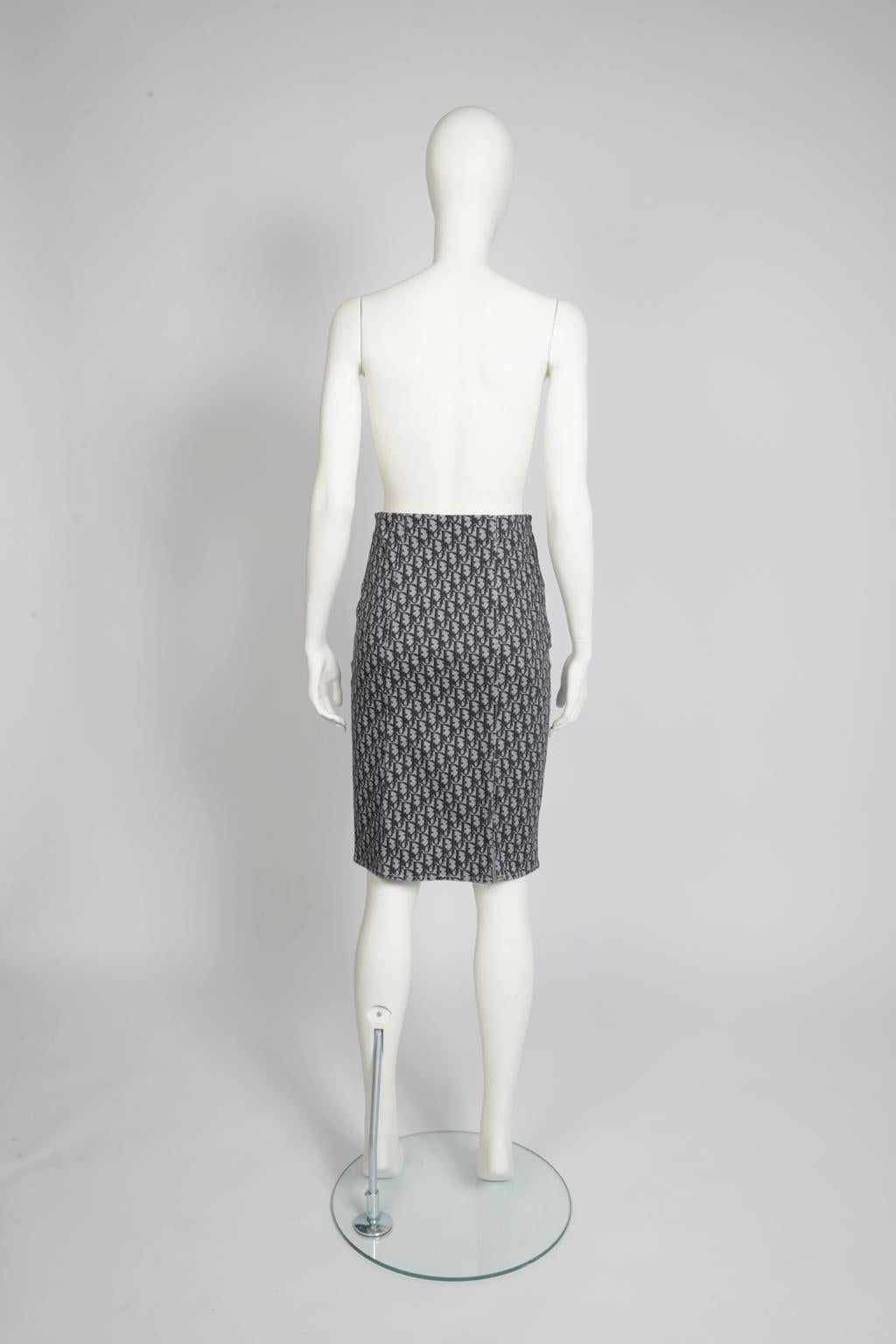 Christian Dior By John Galliano Dior Oblique Pencil Skirt 1