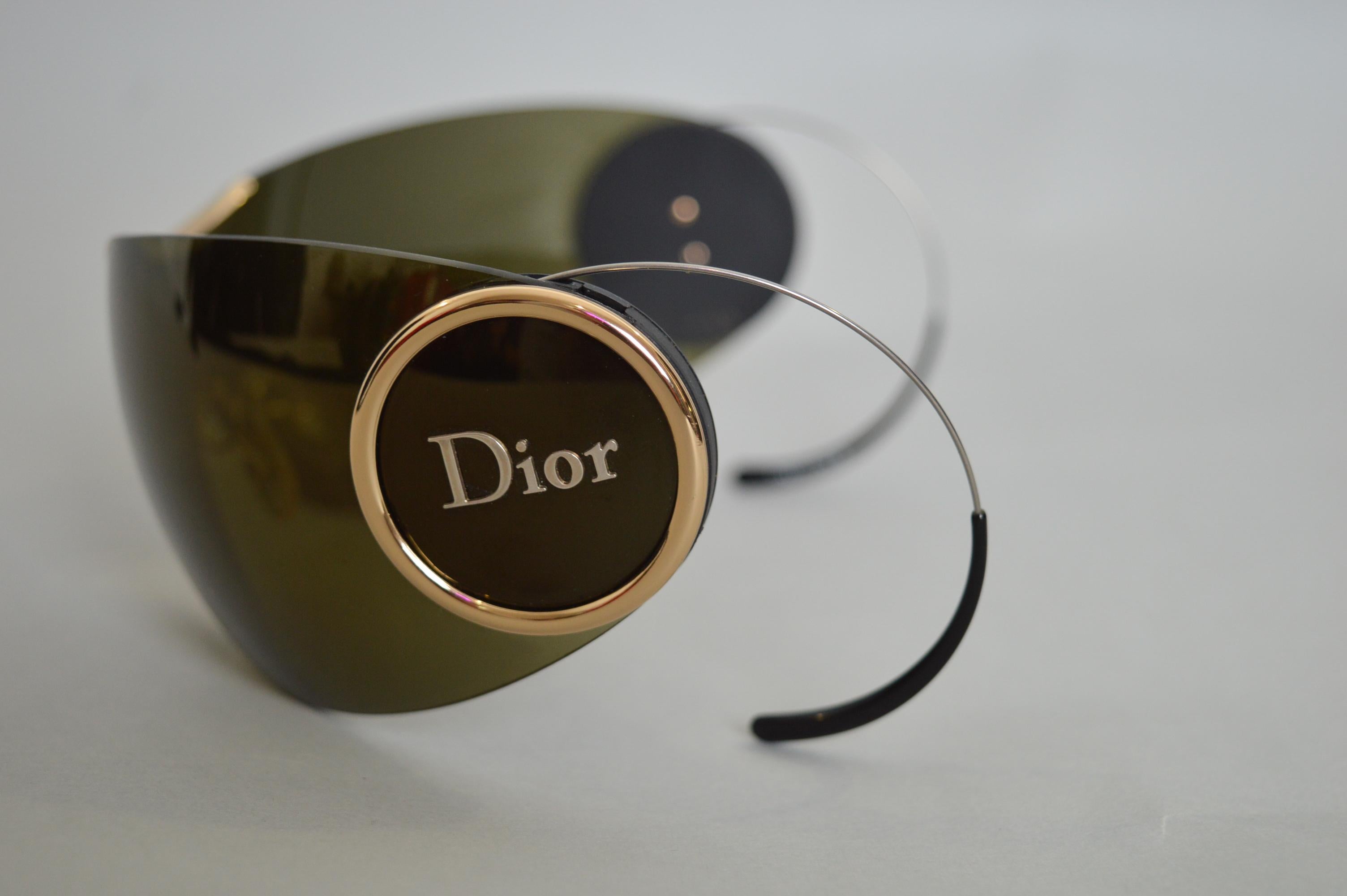 Christian Dior by John Galliano 'DIOR SPORT 2' Visor Shades Y2k Sunglasses 5