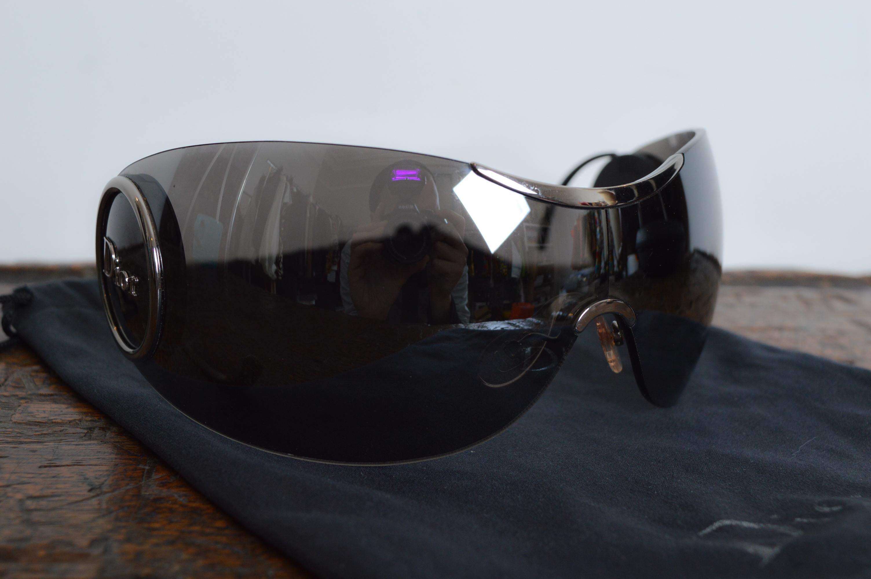 Christian Dior by John Galliano for Christian Dior 'Sport 2' Y2K Visor Sunglasses - Shades en vente 5