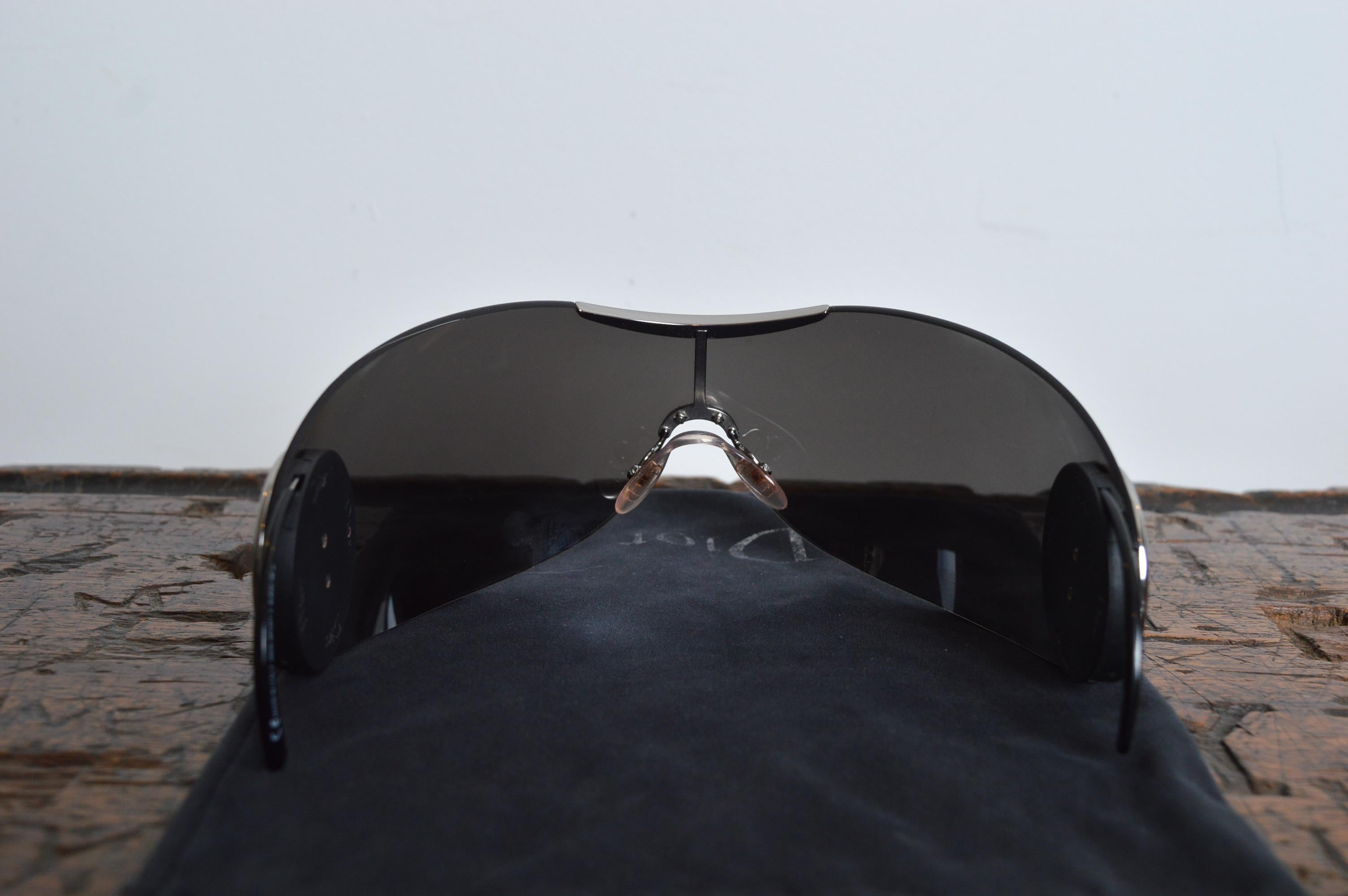 Christian Dior by John Galliano for Christian Dior 'Sport 2' Y2K Visor Sunglasses - Shades en vente 7