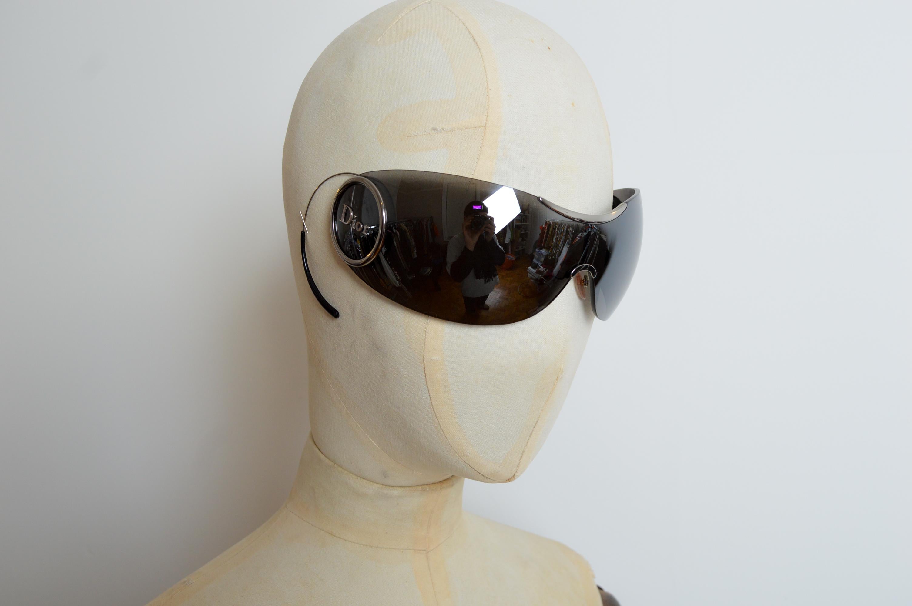 Christian Dior by John Galliano for Christian Dior 'Sport 2' Y2K Visor Sunglasses - Shades en vente 4