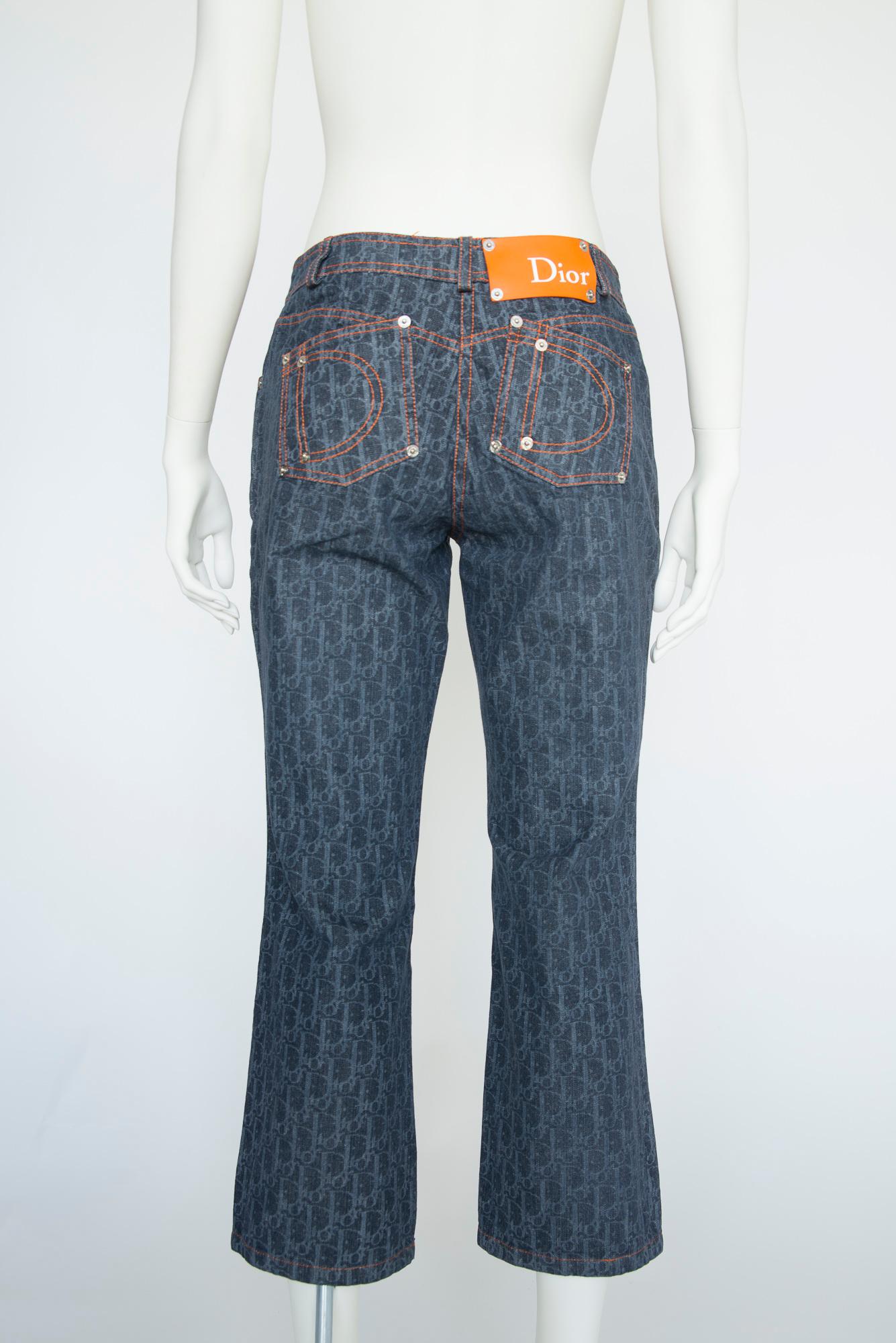 Christian Dior By John Galliano Diorissimo « Light » Pantalon court en jean, SS2006 en vente 6