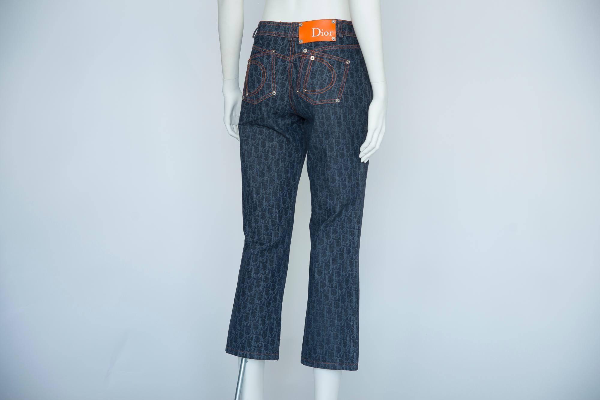 Christian Dior By John Galliano Diorissimo « Light » Pantalon court en jean, SS2006 en vente 8