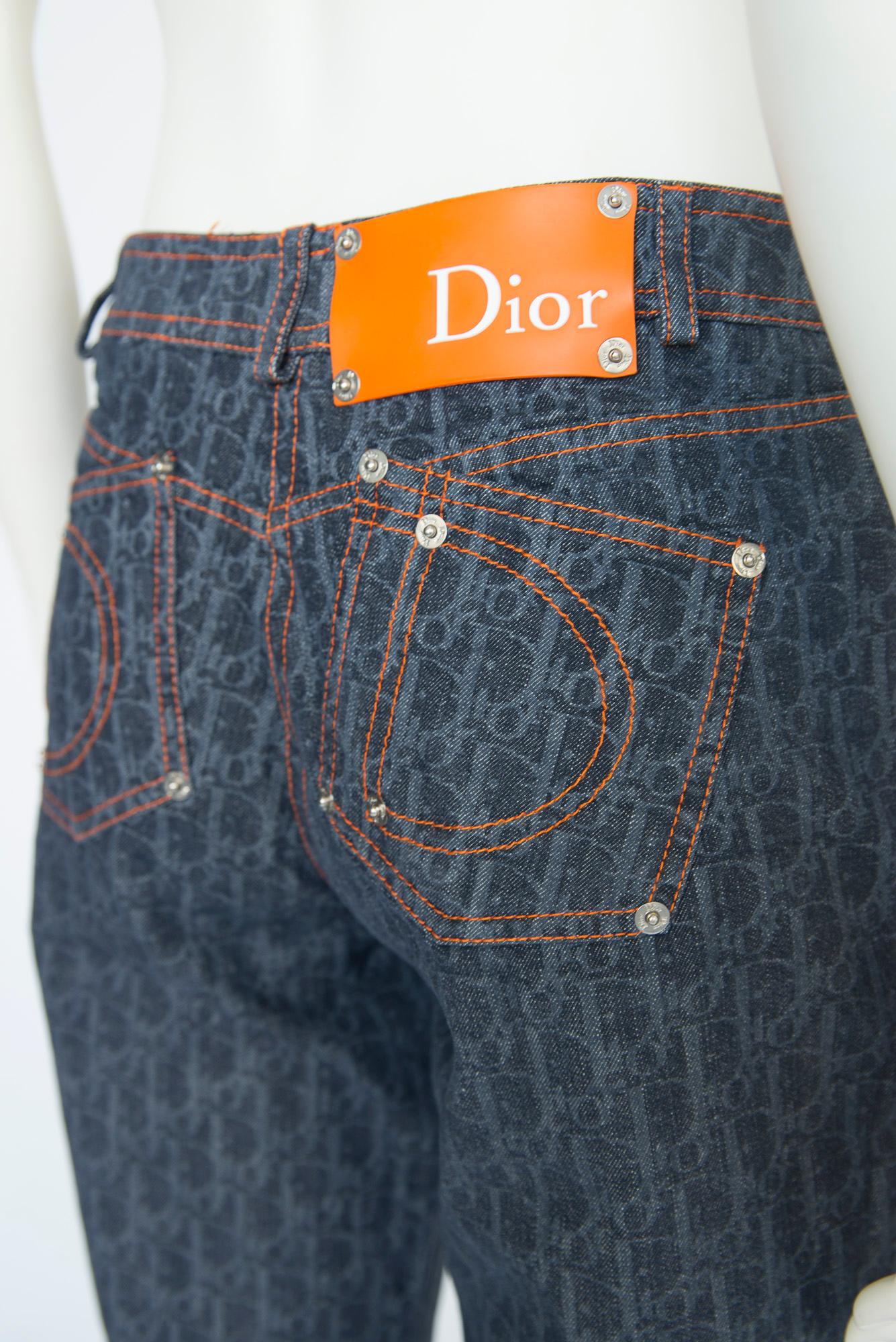 Christian Dior By John Galliano Diorissimo « Light » Pantalon court en jean, SS2006 en vente 9