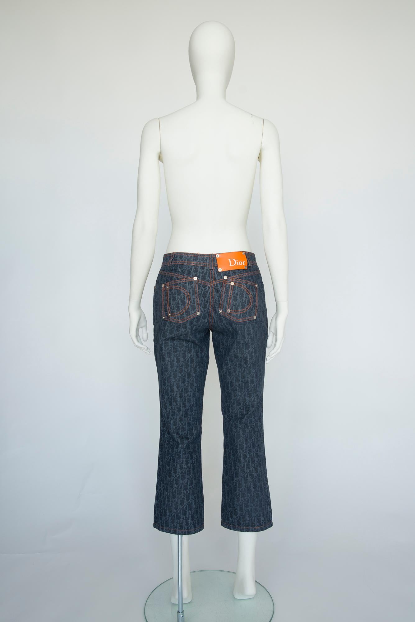 Christian Dior By John Galliano Diorissimo « Light » Pantalon court en jean, SS2006 en vente 5
