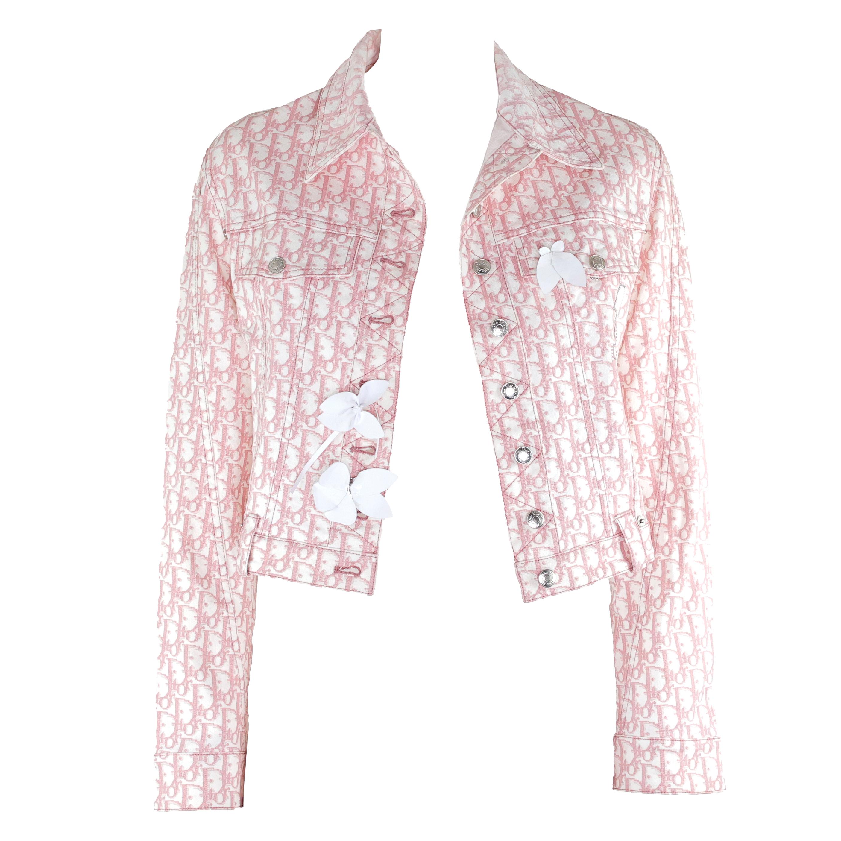Christian Galliano for Christian Dior, la giacca rosa impreziosita di John Galliano in vendita 3