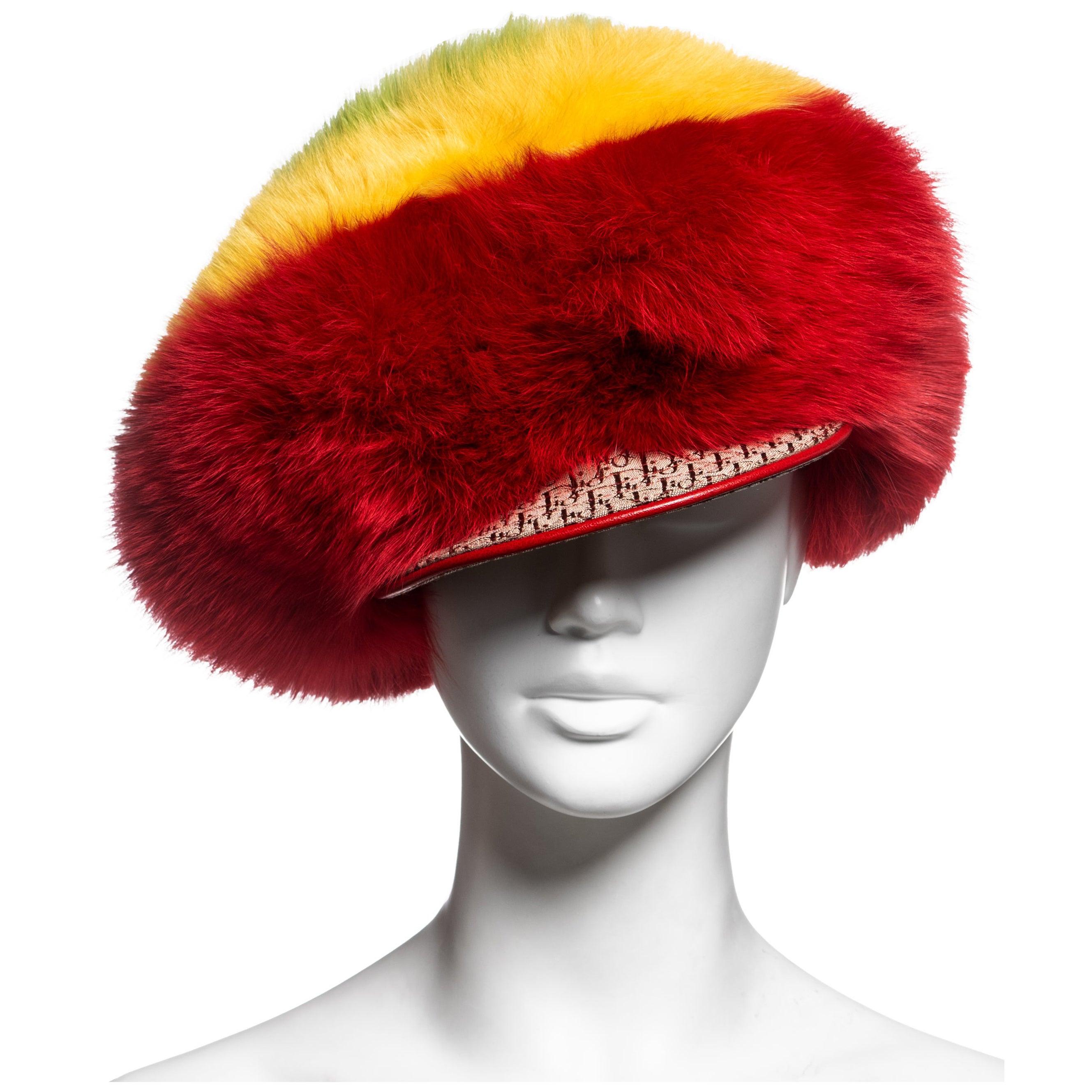 Christian Dior by John Galliano “Diorissimo Rasta” Oversized Fur Hat, c. 2004