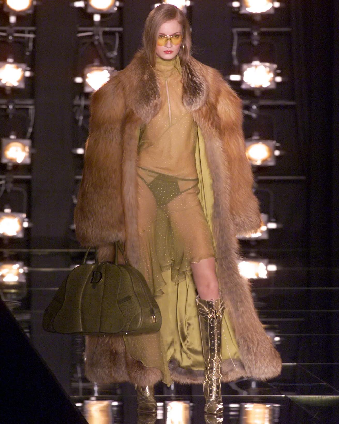 Brown Christian Dior by John Galliano Dusty Rose Silk Chiffon Halter Dress, FW 2000 For Sale