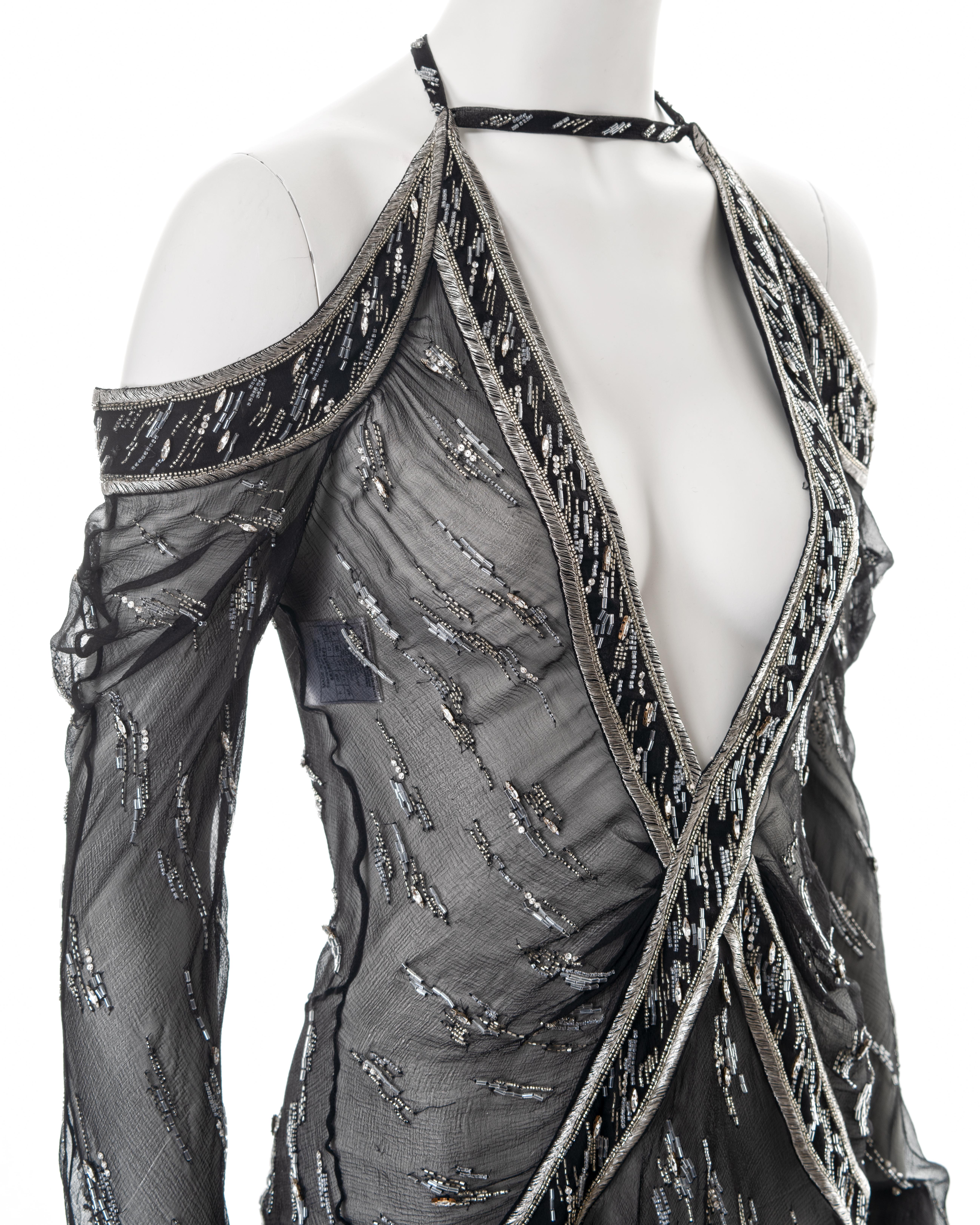 Christian Dior by John Galliano embellished silk evening blouse, ss 2005 9