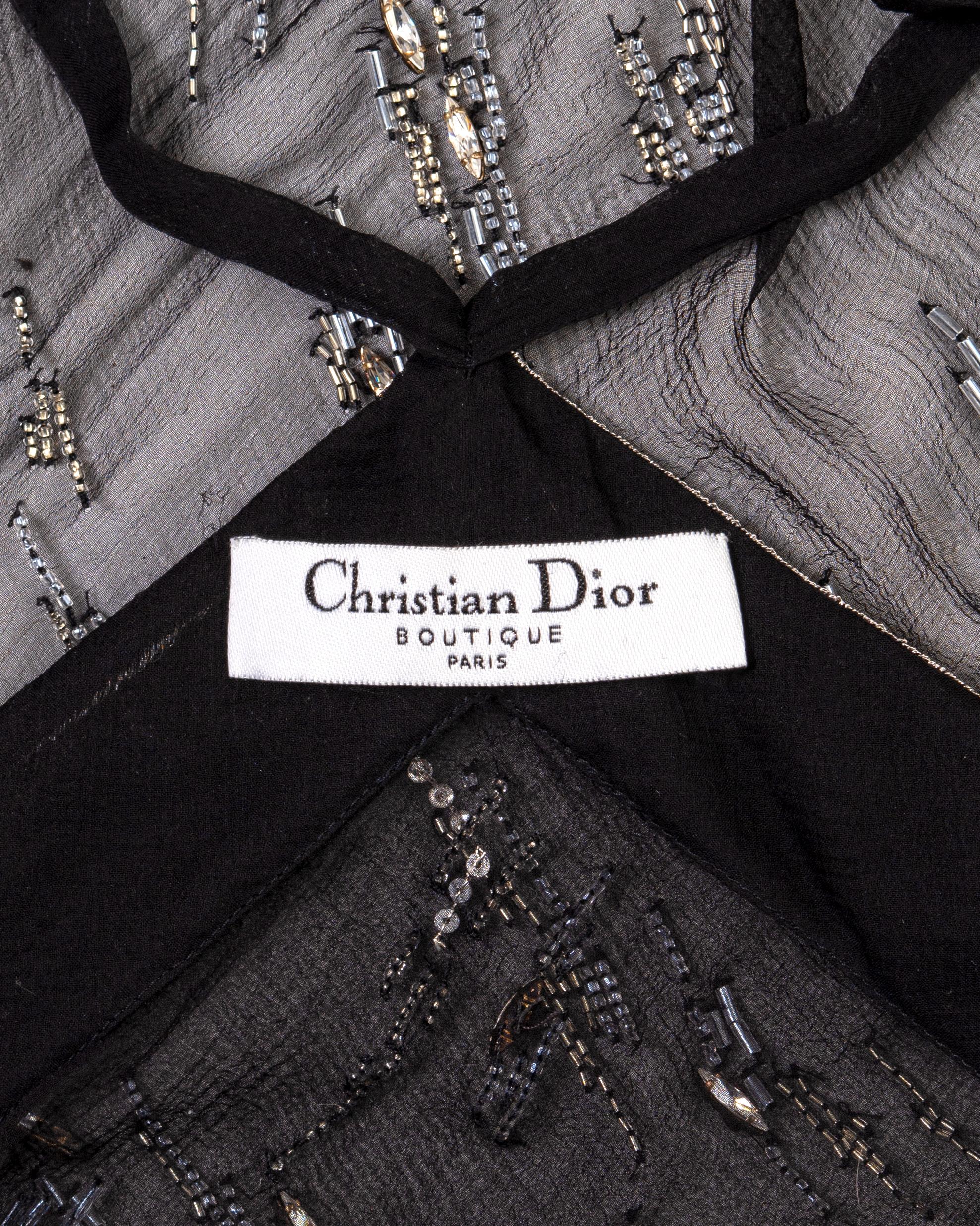 Christian Dior by John Galliano embellished silk evening blouse, ss 2005 10