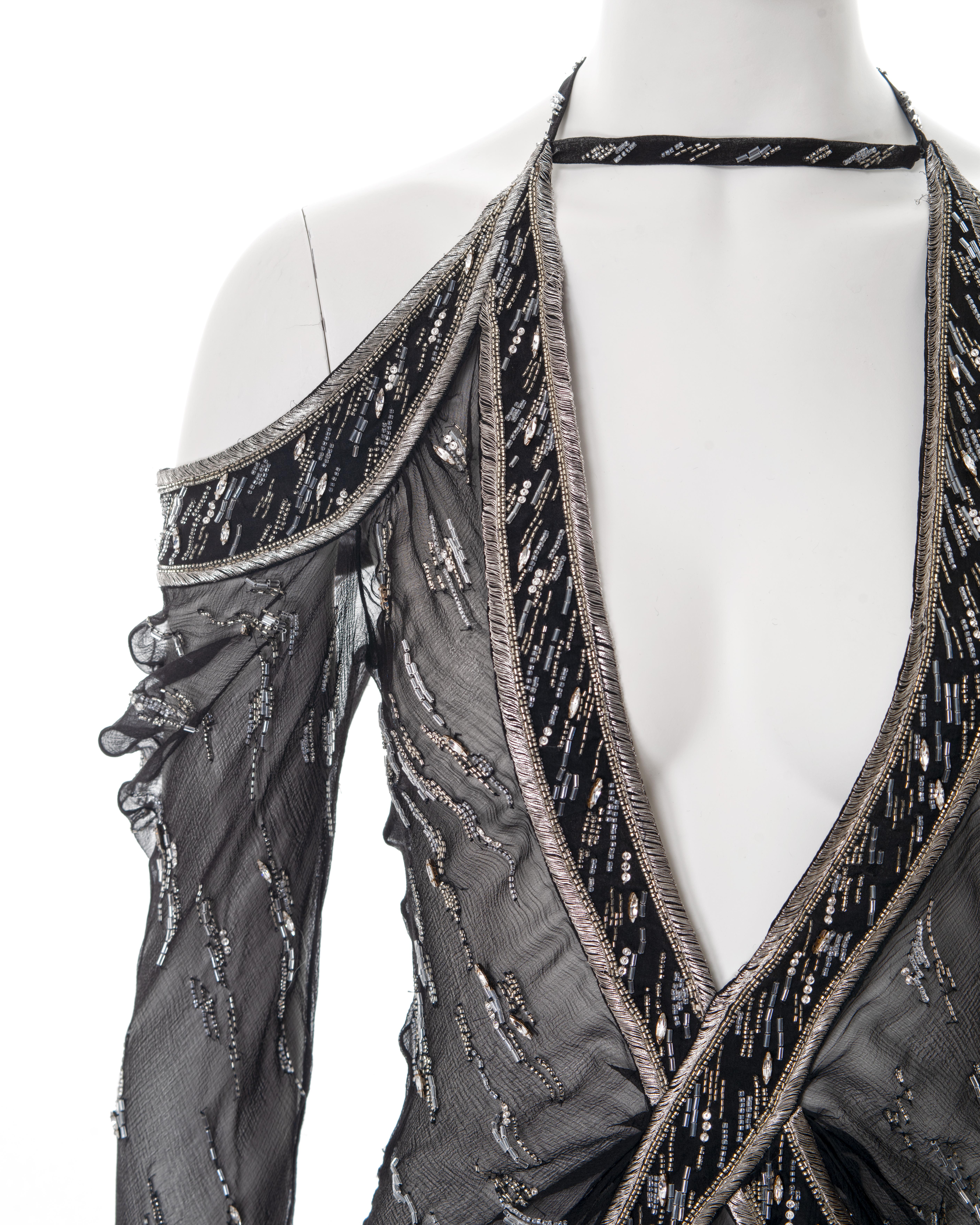Christian Dior by John Galliano embellished silk evening blouse, ss 2005 1