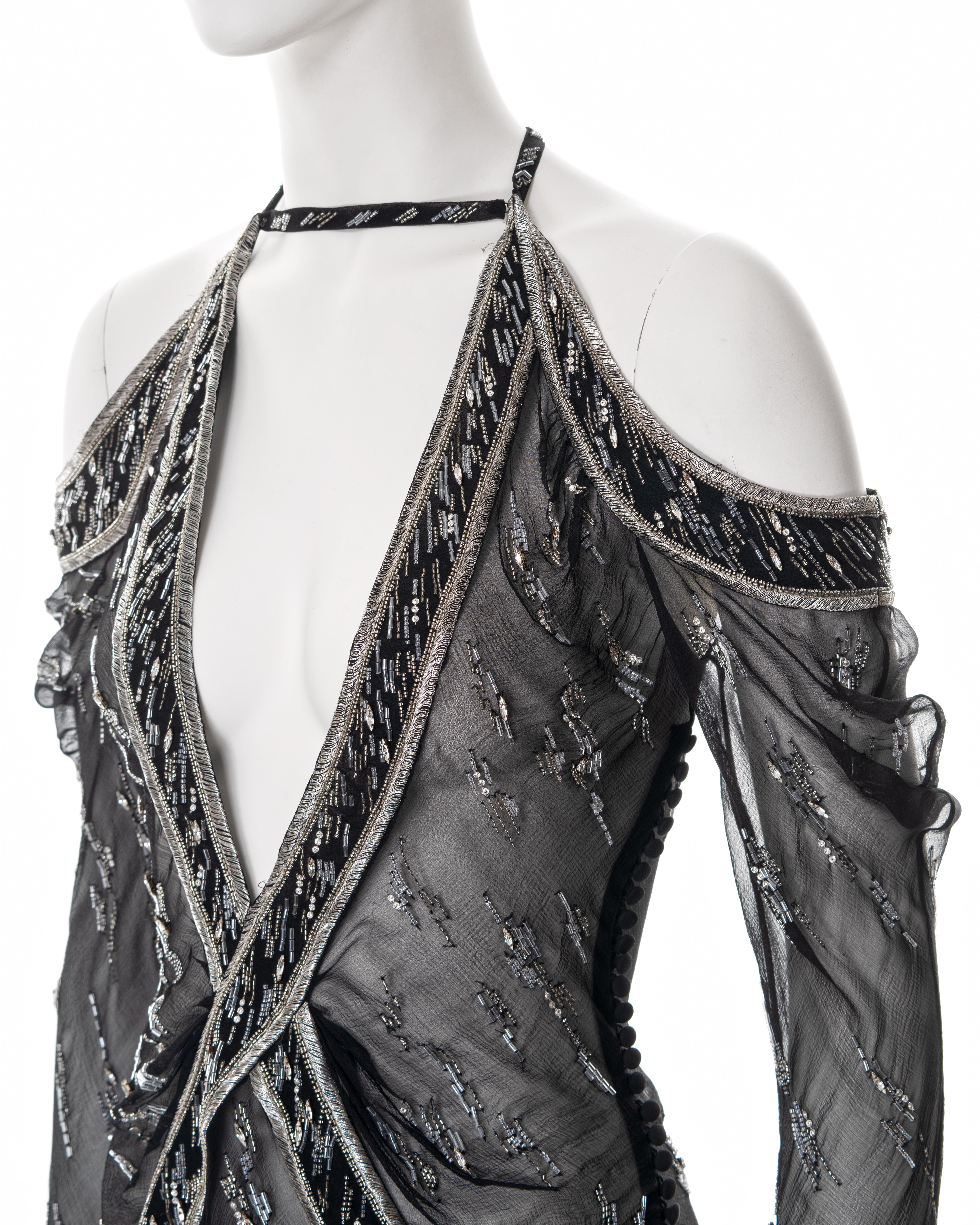 Christian Dior by John Galliano embellished silk evening blouse, ss 2005 4