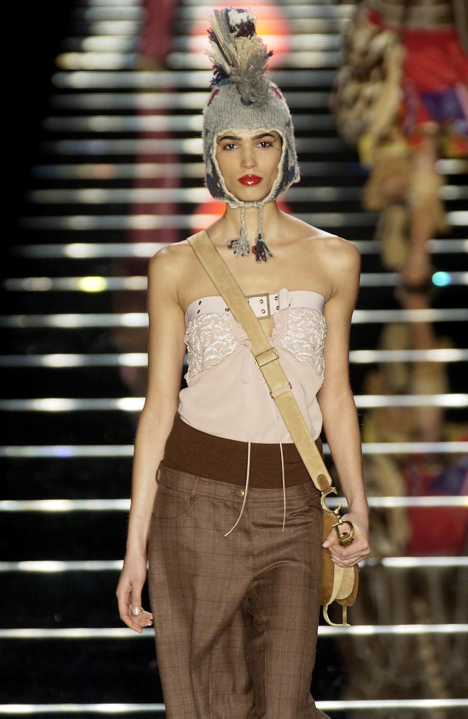 Christian Dior by John Galliano Embroidered Checked Wool Trousers, FW 2002 en venta 1