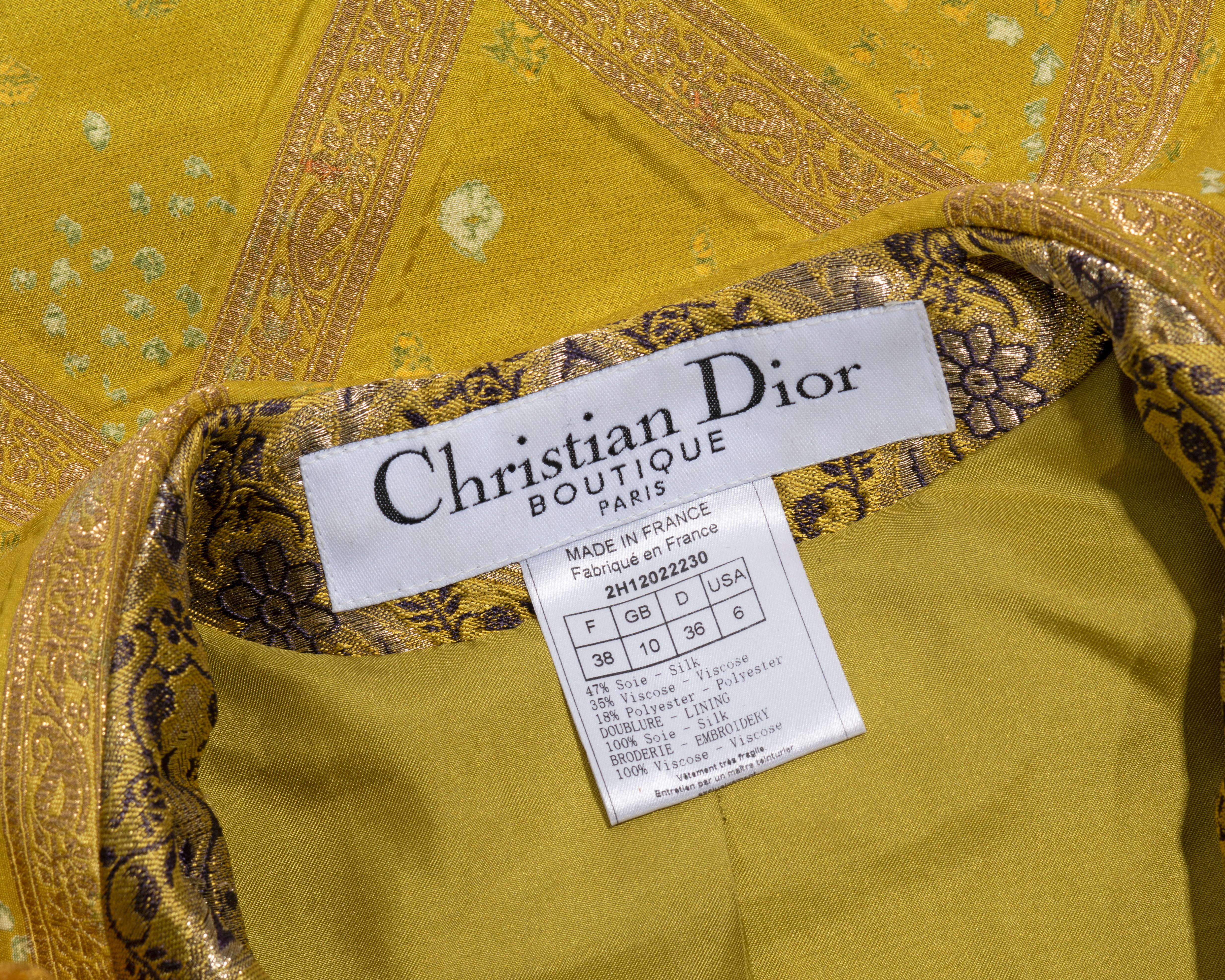 Christian Dior by John Galliano embroidered metallic brocade jacket, fw 2002 13