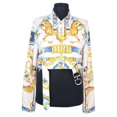 Christian Dior by John Galliano equestrian print silk jacket, ss 2000