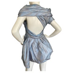 Christian Dior by Raf Simons Iridescent Blue Mini Ball Gown