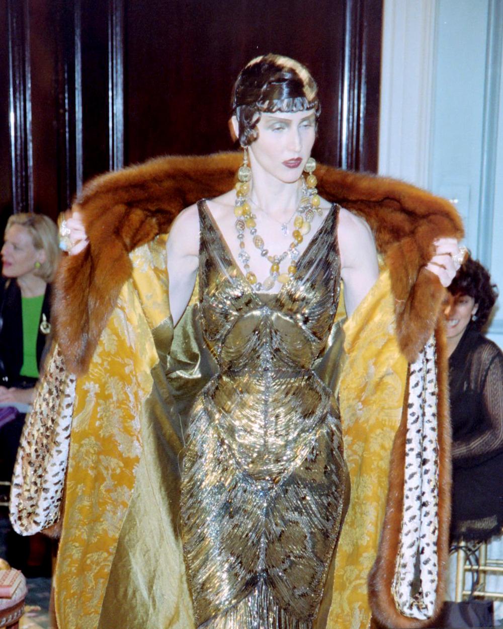 Christian Dior by John Galliano Extra Long Amber and Metal Tassel Necklace, 1998 In Excellent Condition For Sale In London, GB